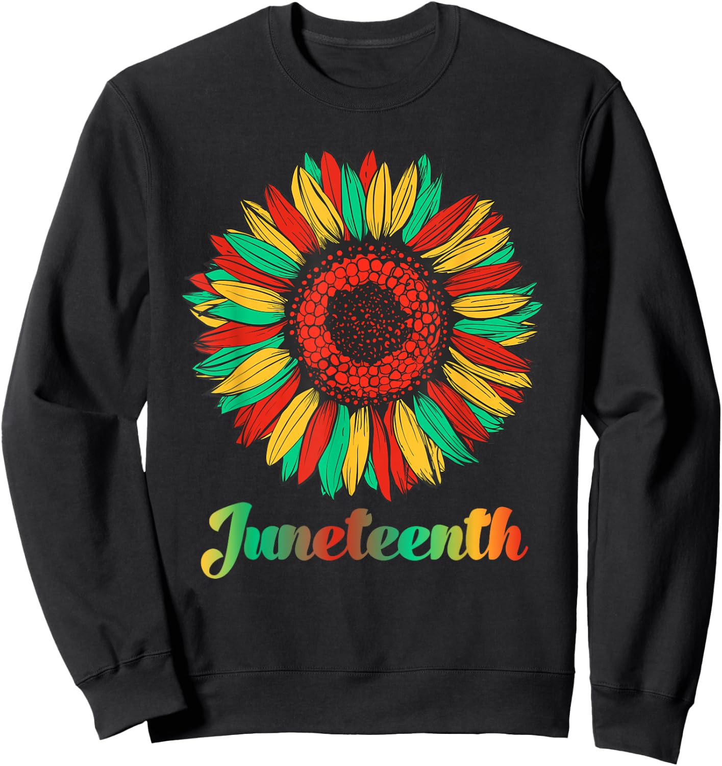 Sunflower Fist Juneteenth Black History African American Sweatshirt - Sweatshirt | Black