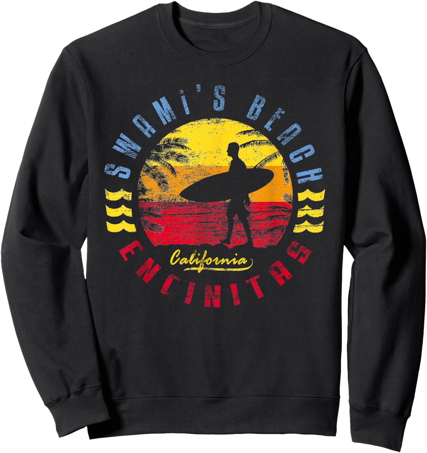 Swami's Beach | Surfing Sweatshirt - Sweatshirt | Black