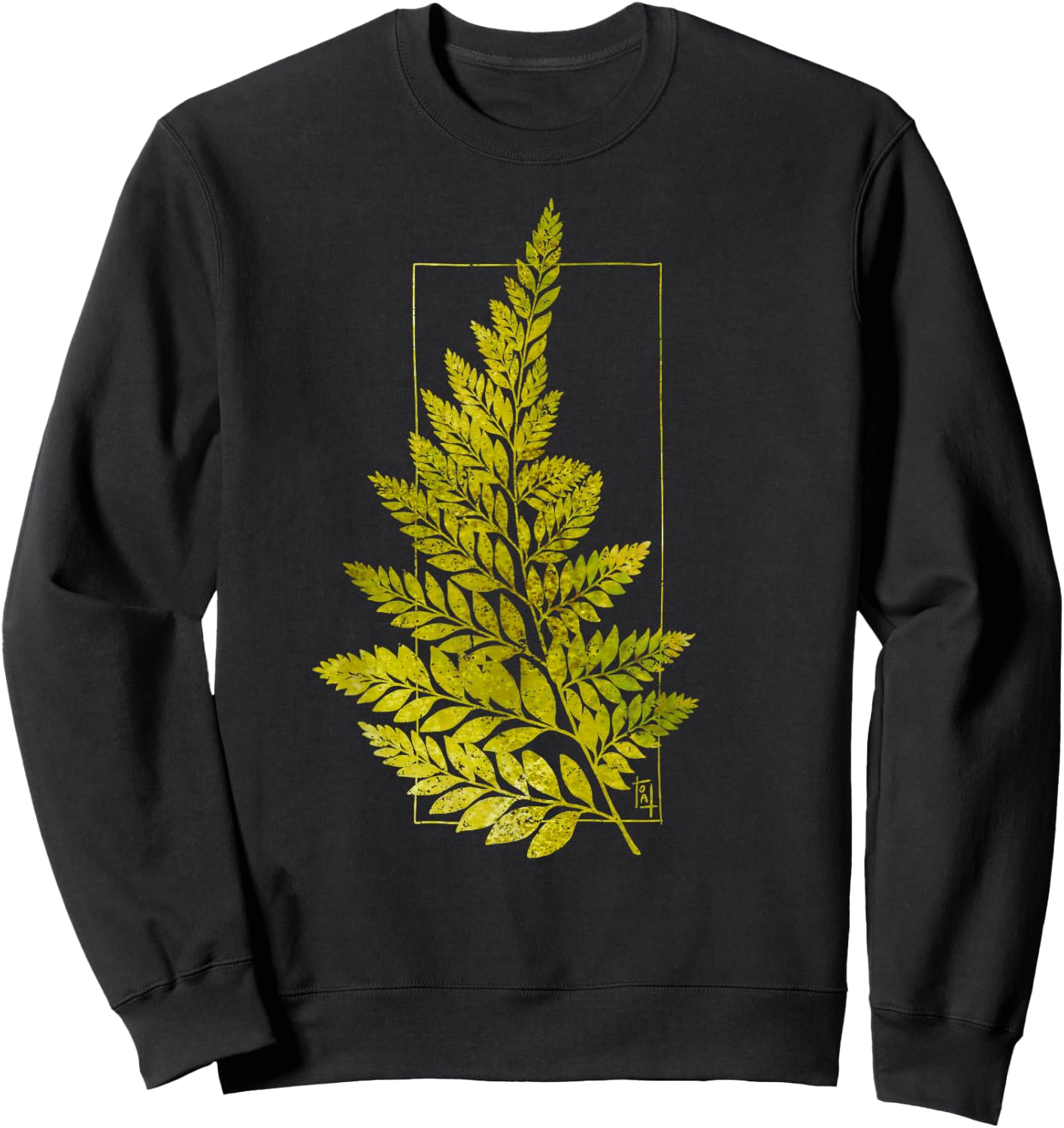 Fern Blockprint II Sweatshirt - Sweatshirt | Black