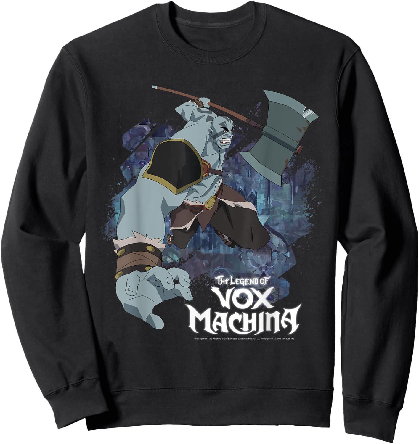 The Legend of Vox Machina Grog Strongjaw with Axe Sweatshirt - Sweatshirt | Black