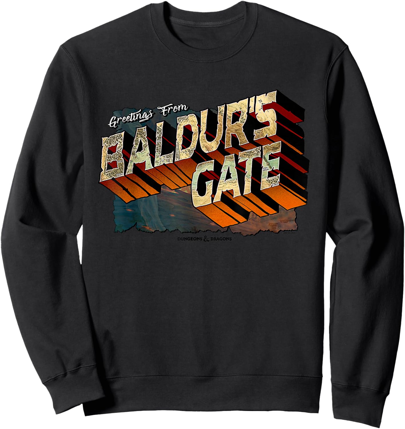 Dungeons & Dragons Greetings from Baldur's Gate Sweatshirt - Sweatshirt | Black