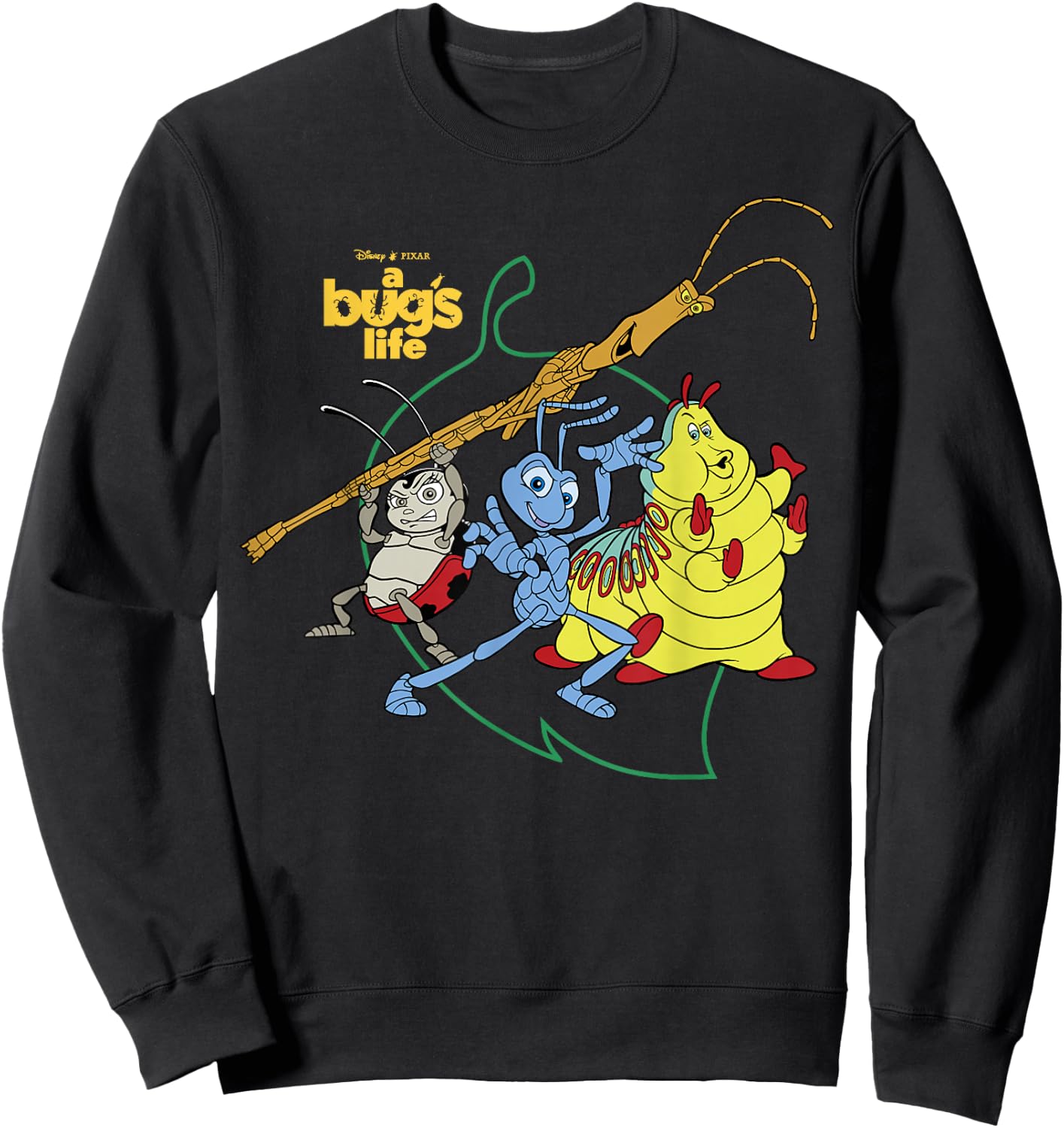 Disney Pixar Bugs Life Group Shot Action Graphic Sweatshirt - Sweatshirt | Black