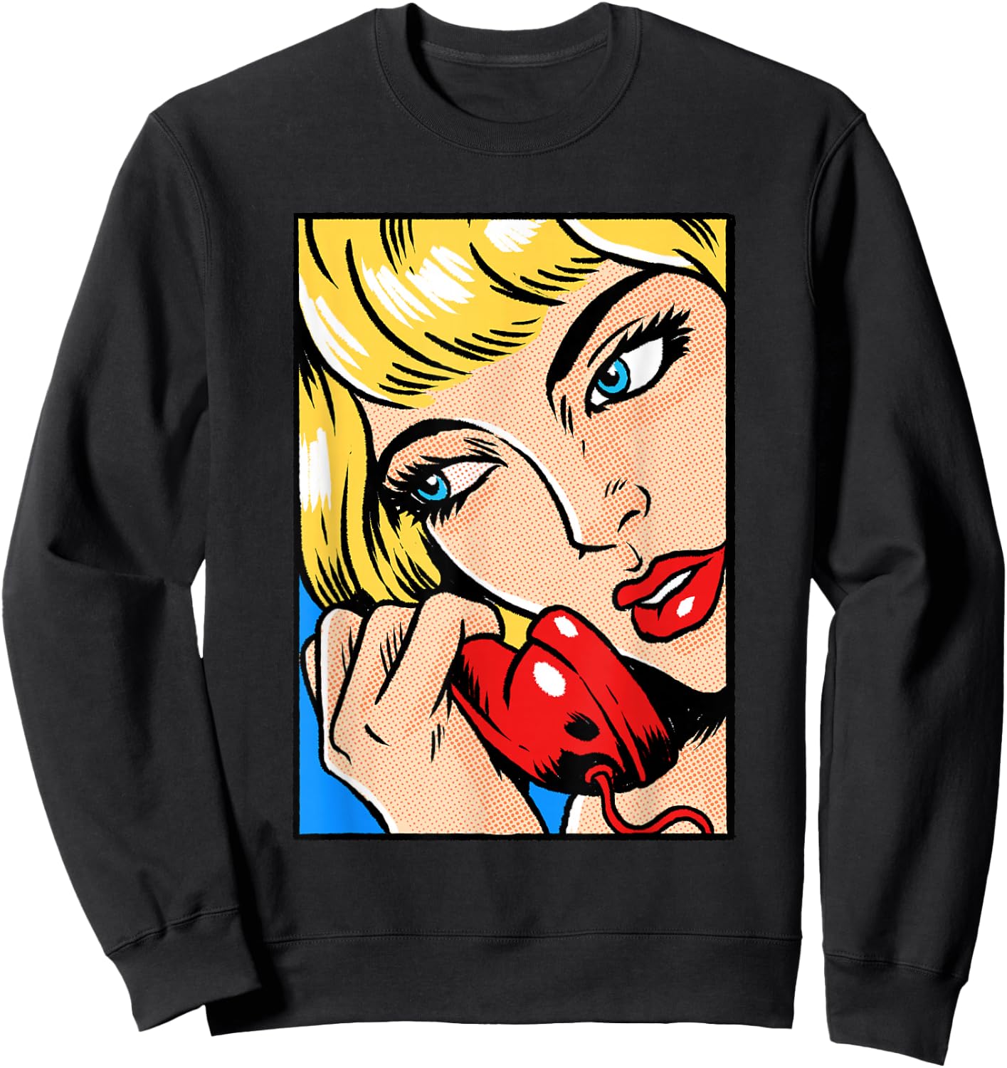 Suspicious Women Pop Art Comic Book Popular Culture Artist Sweatshirt - Sweatshirt | Black