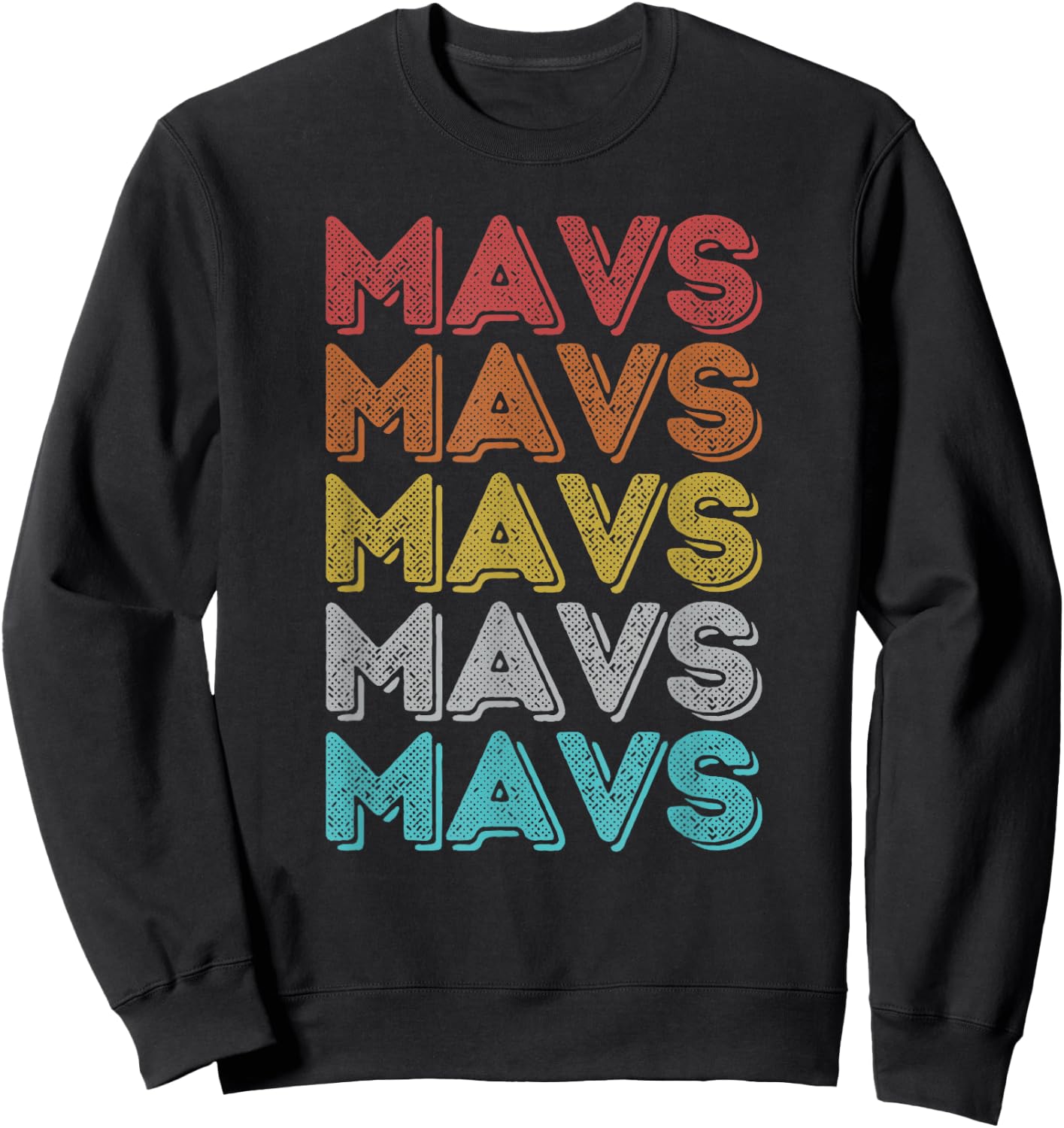 Vintage Retro Mavs Sweatshirt - Sweatshirt | Black