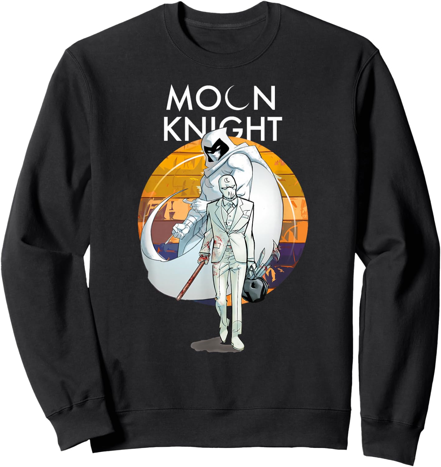 Marvel Moon Knight Marc Spector Comic Book Sweatshirt - Sweatshirt | Black