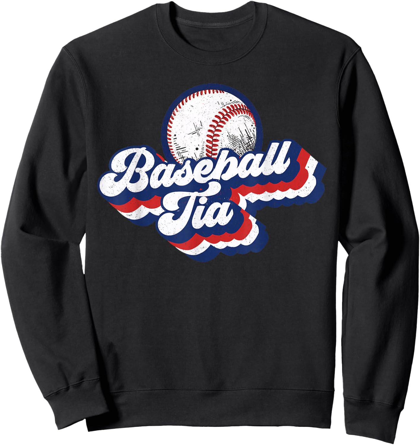 Baseball Tia Grandma Shirt Mother's Day Gift Sweatshirt - Sweatshirt | Black