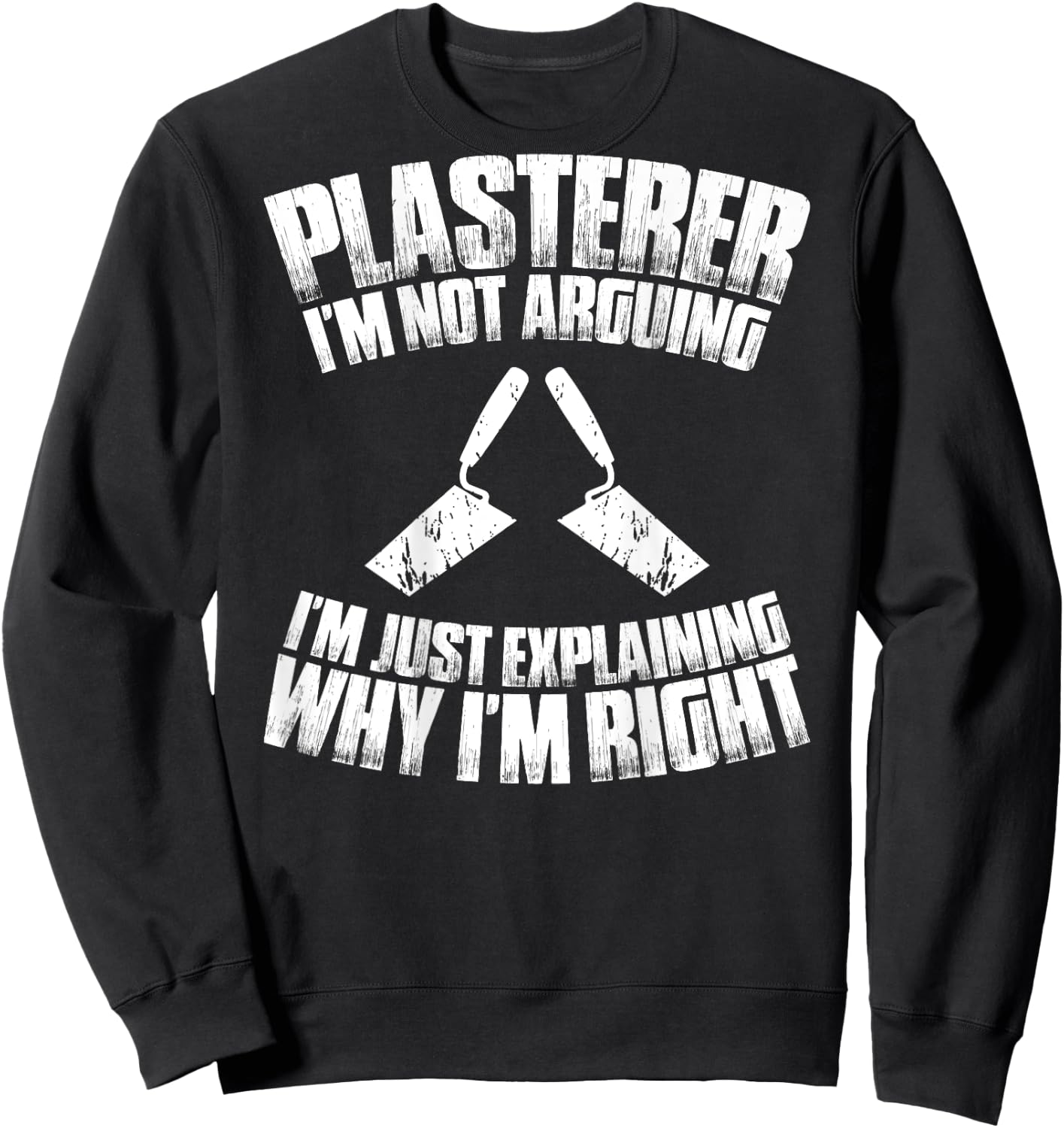 Stuccoer I'm Not Arguing Plasterer Sweatshirt - Sweatshirt | Black