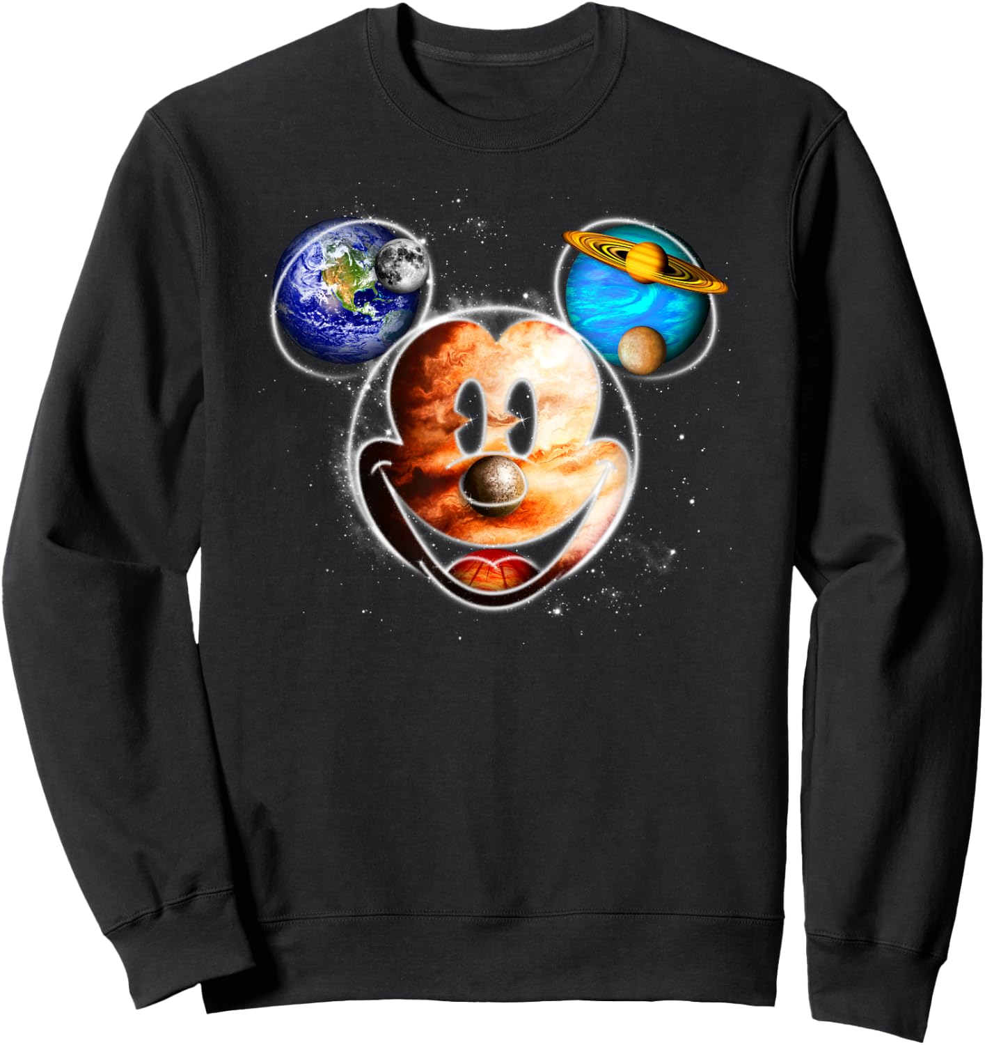 Mickey Mouse - Space Silhouette Head Sweatshirt - Sweatshirt | Black