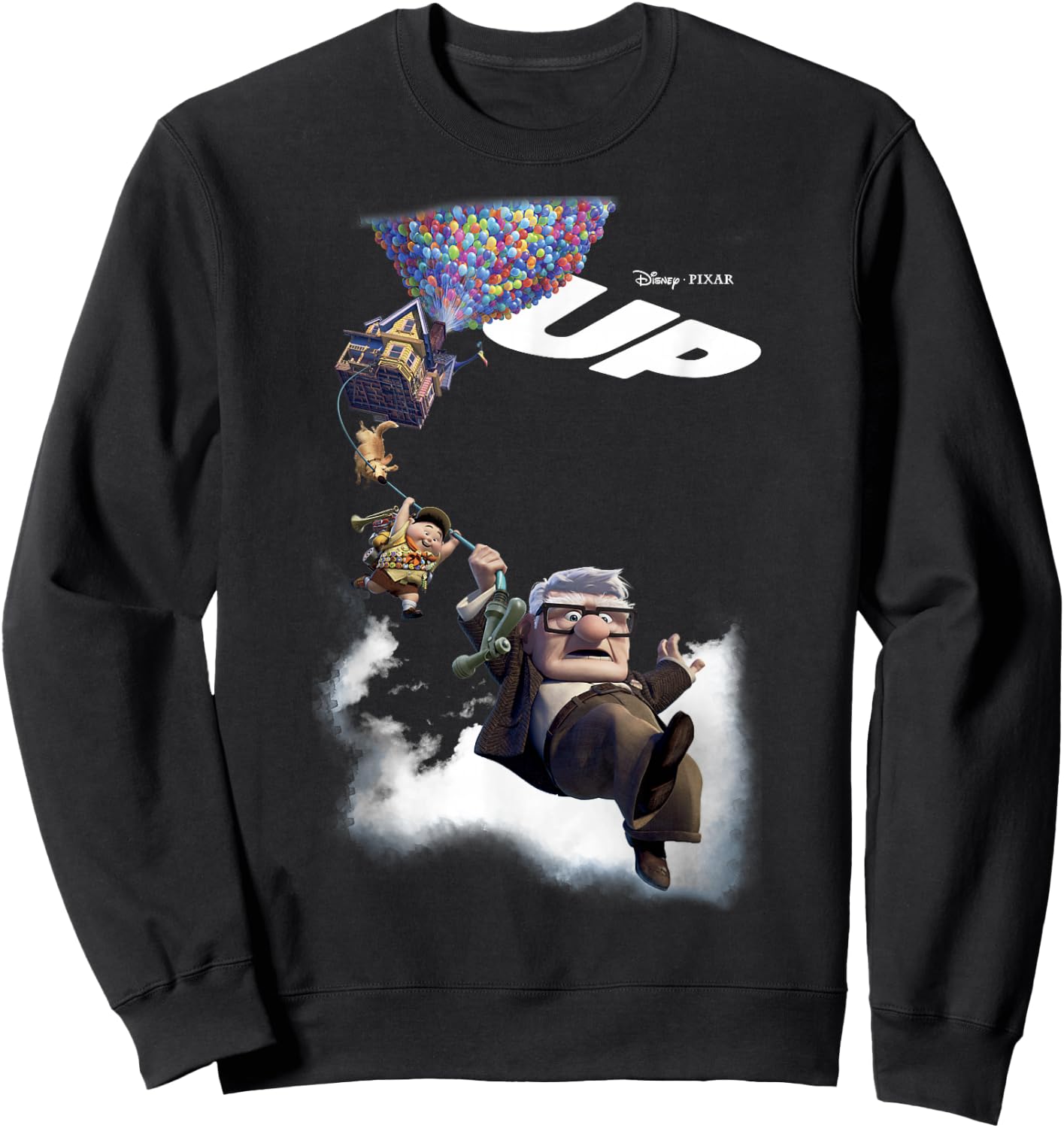 Disney Pixar Up Movie Poster Group Shot Graphic Sweatshirt - Sweatshirt | Black