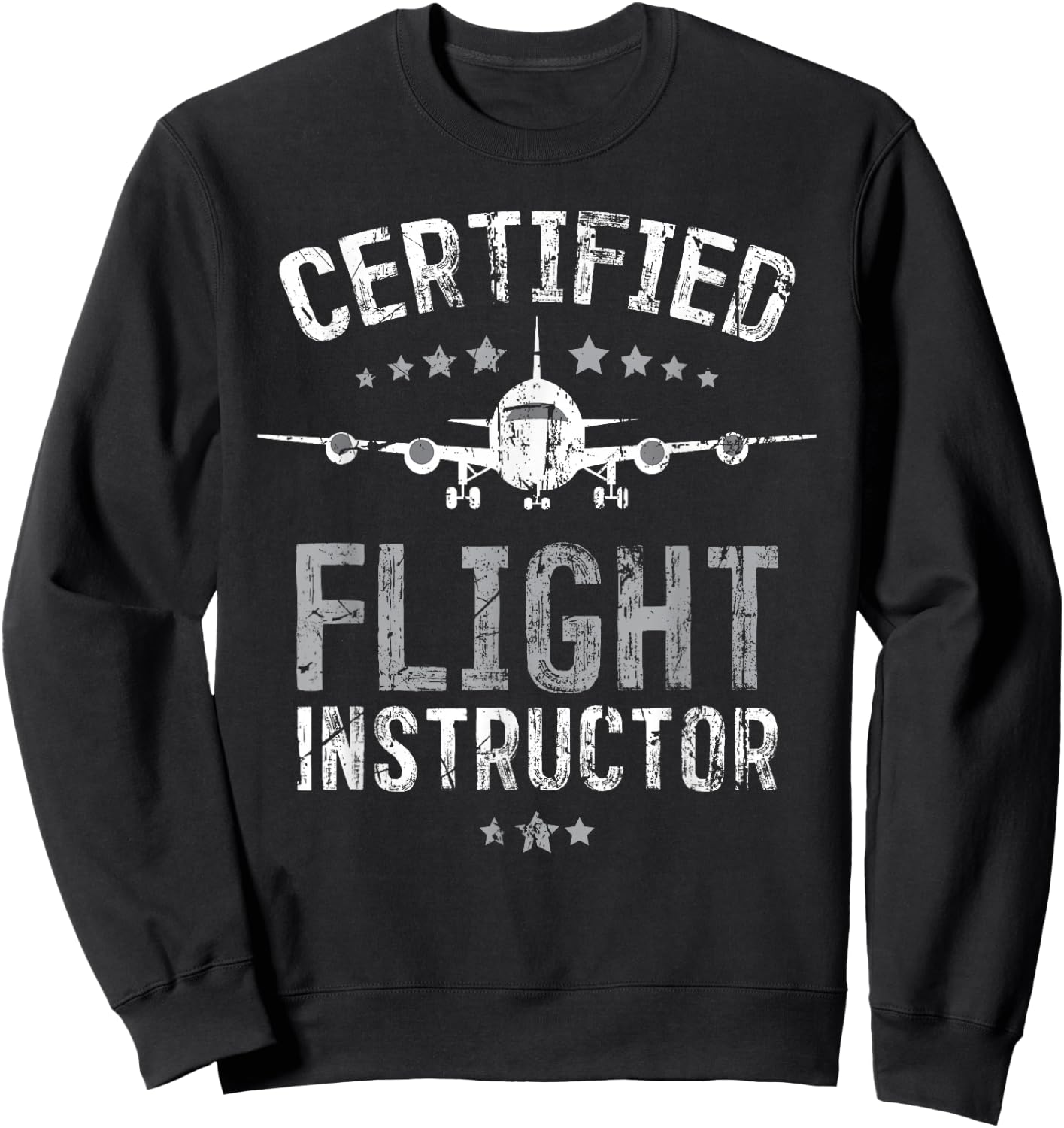 CFI Aviation Flying Certified Flight Instructor Sweatshirt - Sweatshirt | Black