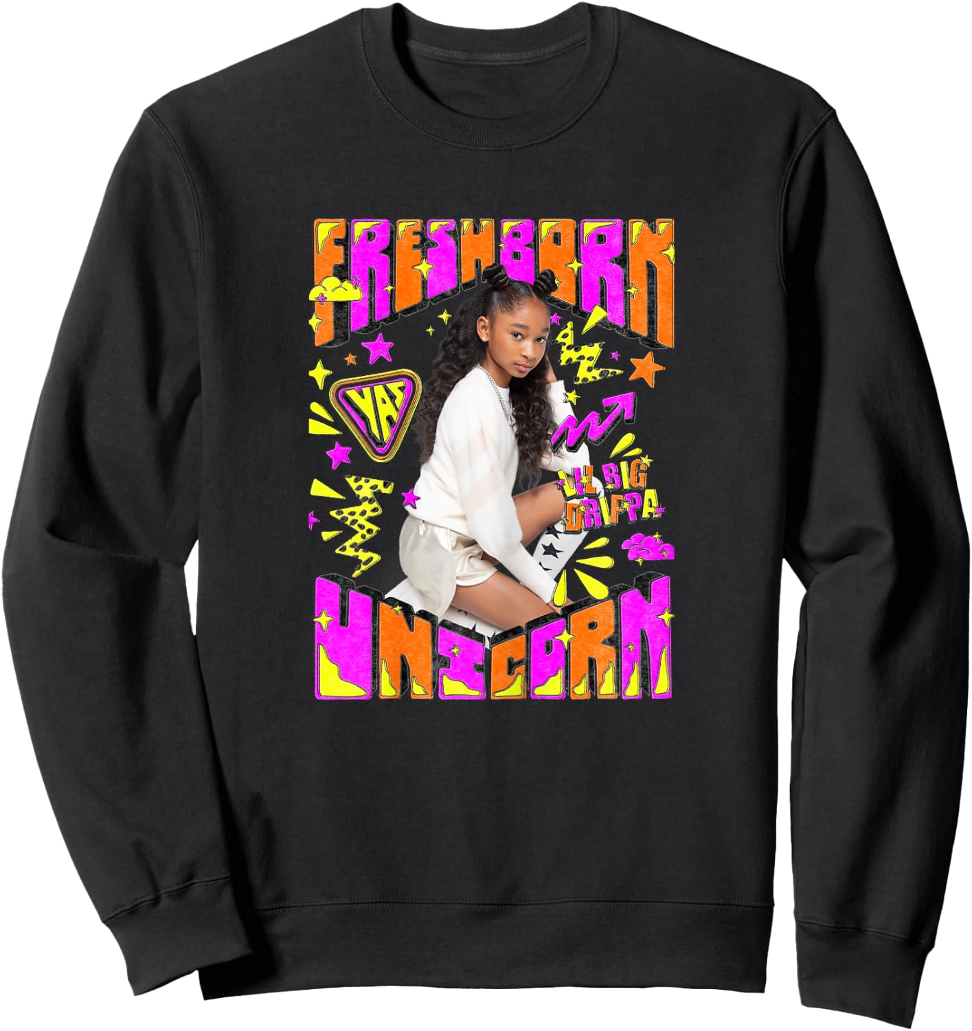 That Girl Lay Lay Fresh Bark Unicorn Sweatshirt - Sweatshirt | Black