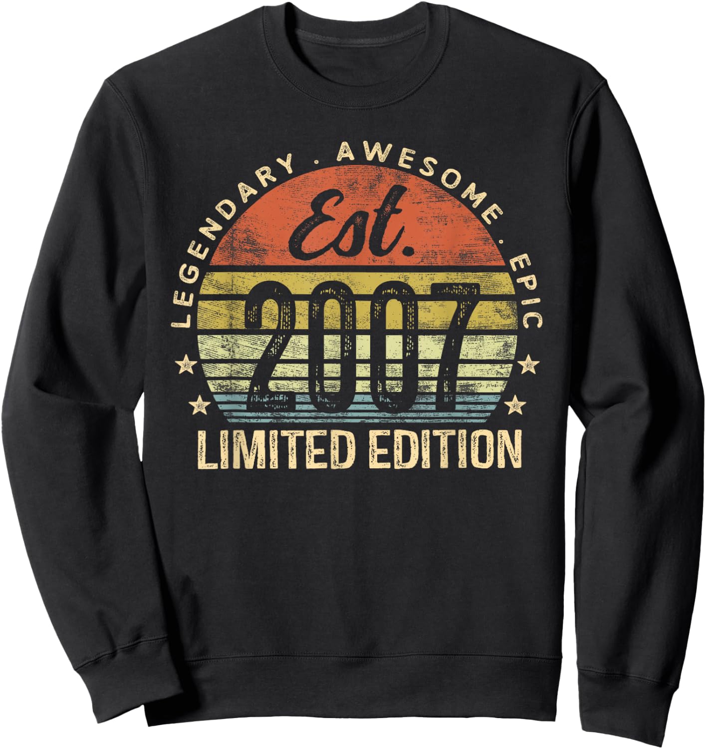 Est 2007 Limited Edition 18th Birthday Gifts 18 Year Old Sweatshirt - Sweatshirt | Black