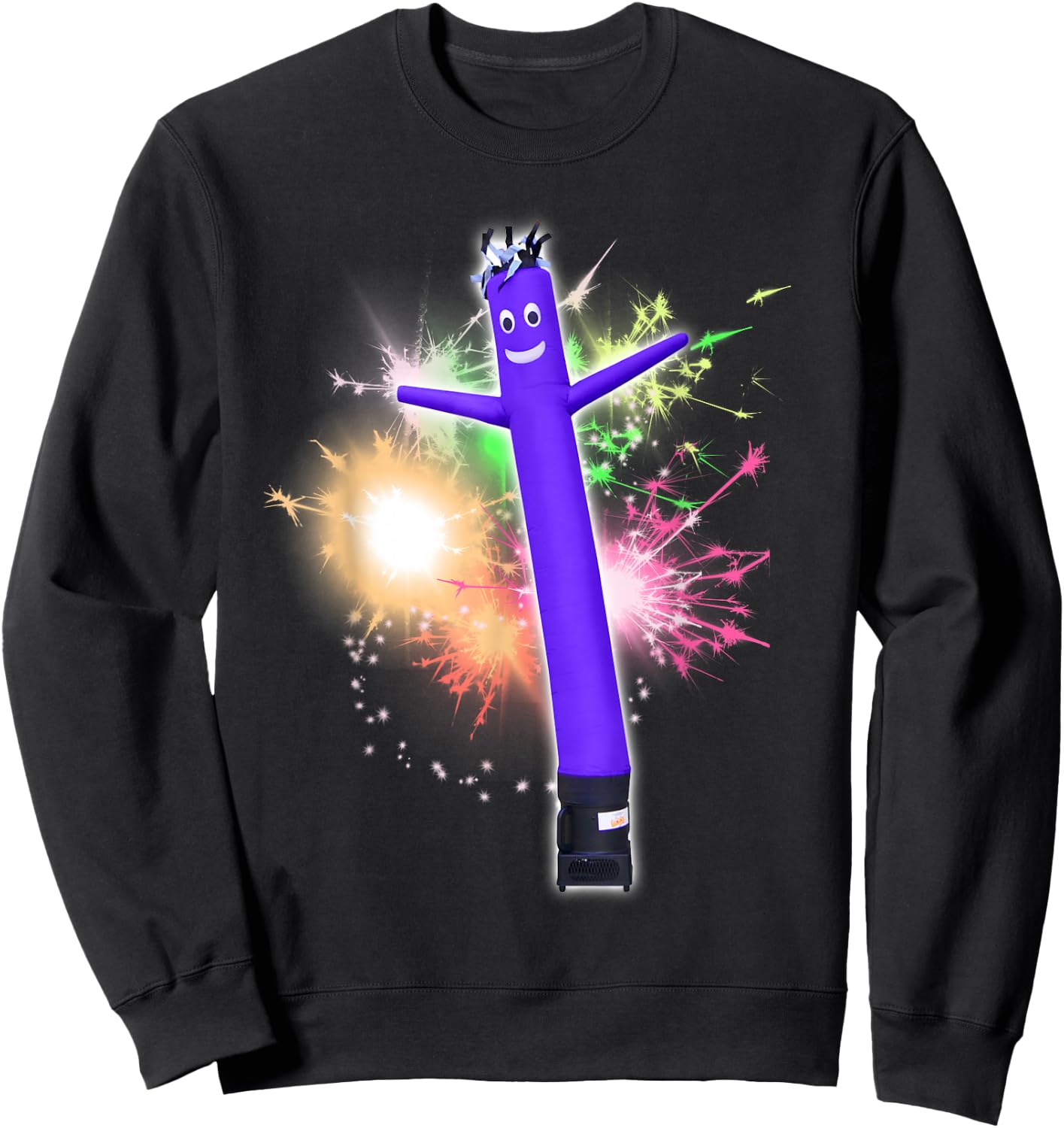 Wacky Waving Inflatable Tube Man Air Dancer Fireworks Sweatshirt - Sweatshirt | Black
