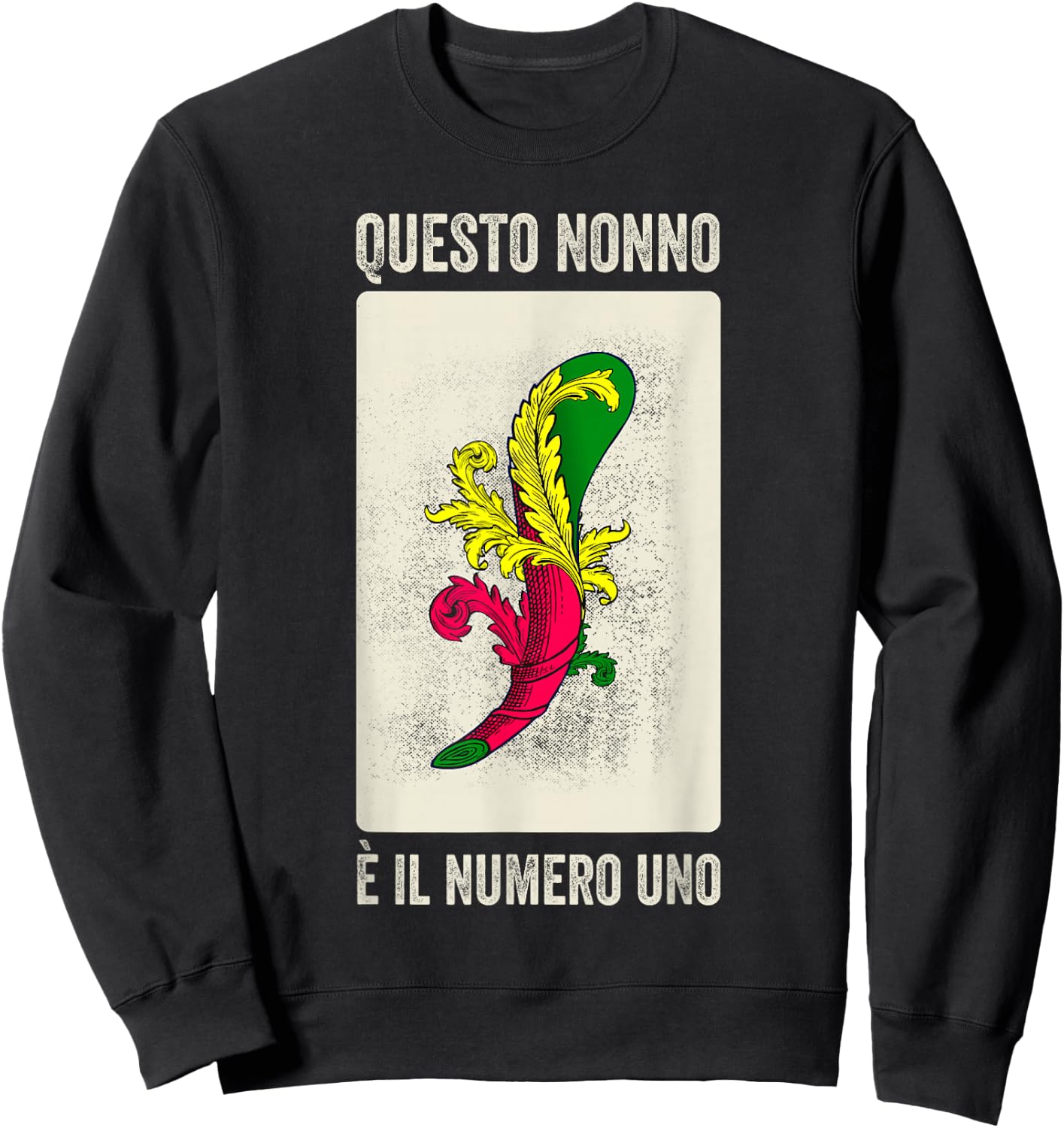 Grandpa Italian Nonno Scopa Game Scopa-Cards Sweatshirt - Sweatshirt | Black