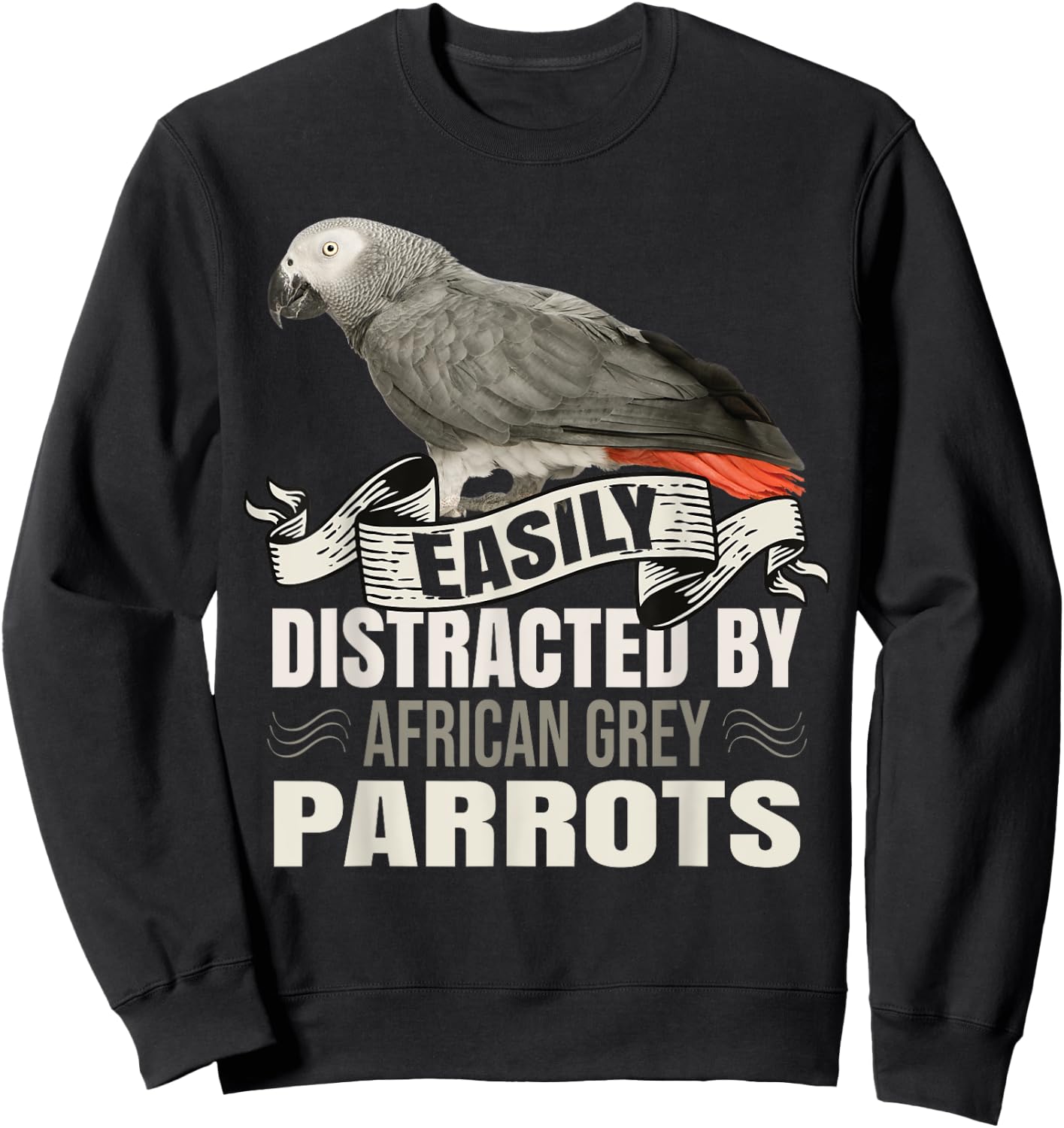 Funny African Grey Parrot Accessories For Zookeepers Sweatshirt - Sweatshirt | Black