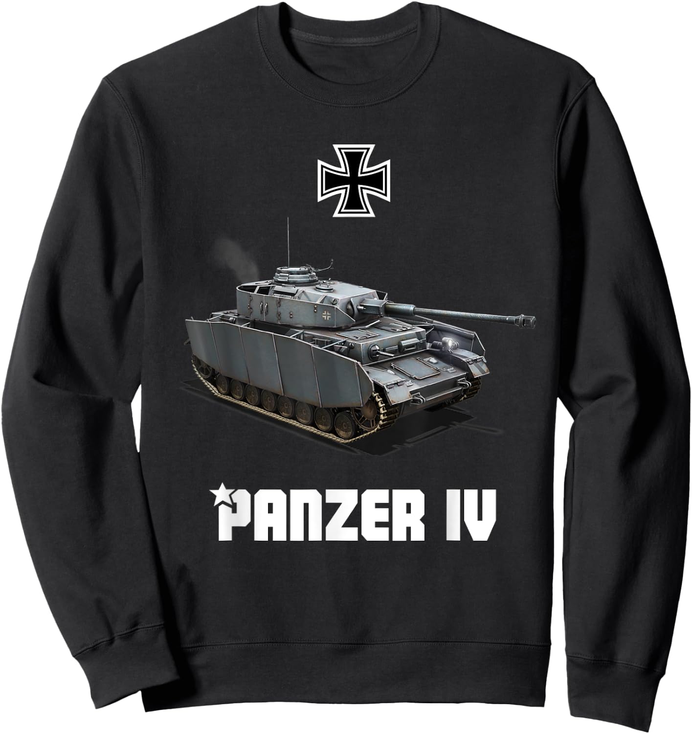 Panzer IV Ausf.G and H German Medium Tank WW2 Military Sweatshirt - Sweatshirt | Black
