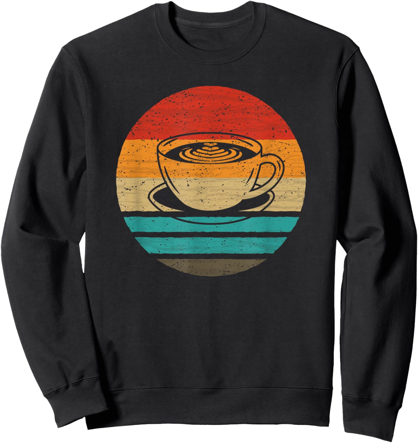 Coffee Retro Style Vintage Sweatshirt - Sweatshirt | Black