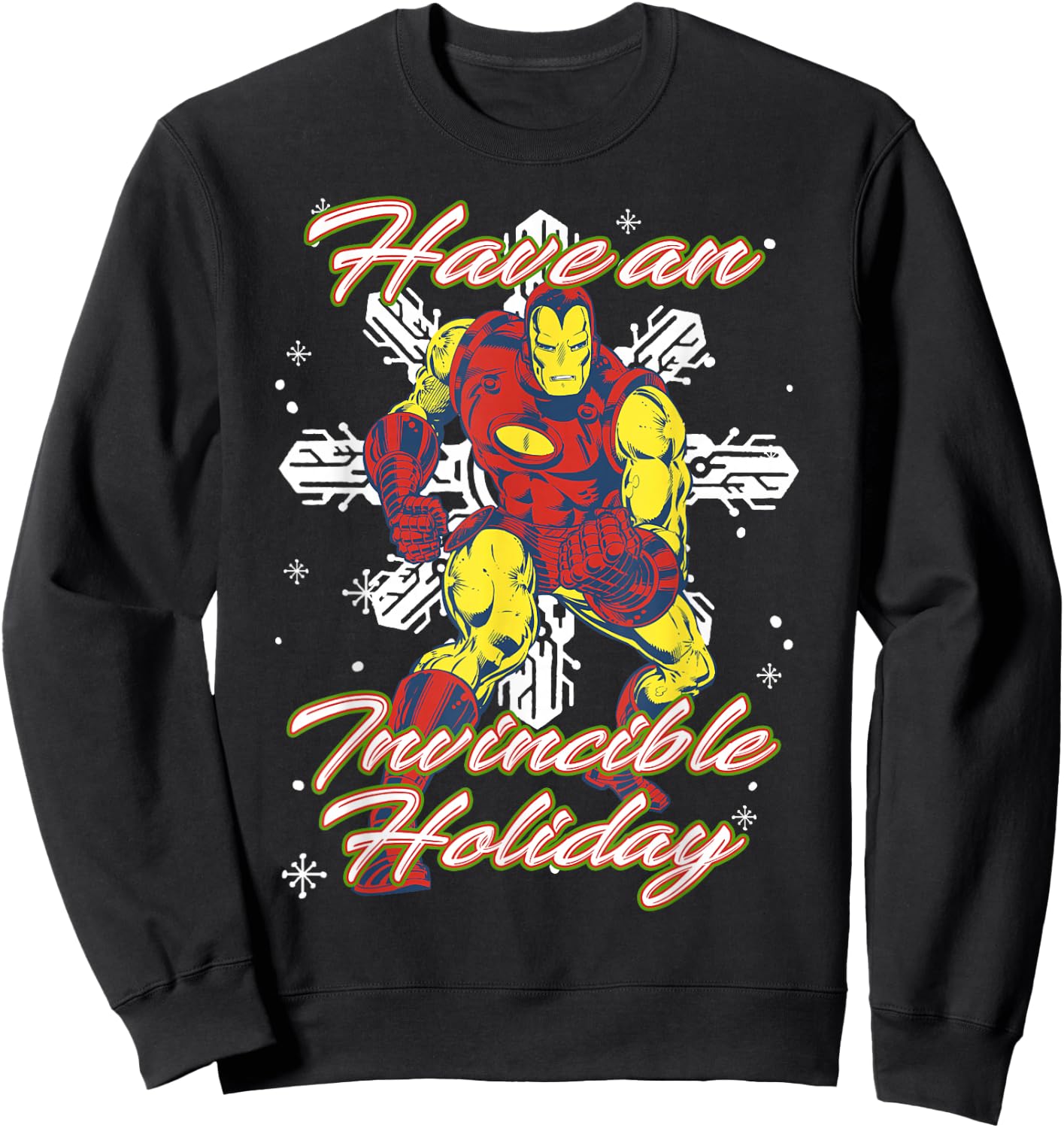 Marvel Iron Man Have An Invincible Holiday Christmas Sweatshirt - Sweatshirt | Black