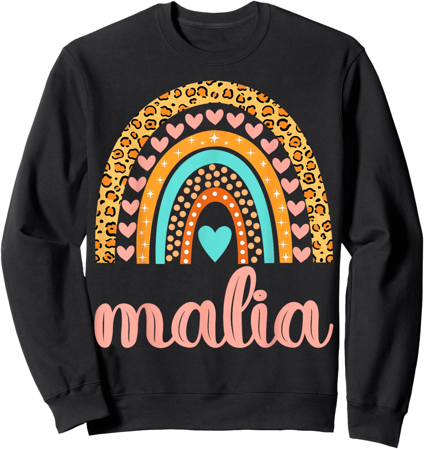 Malia Malia Name Birthday Shirt Gift Sweatshirt - Sweatshirt | Black