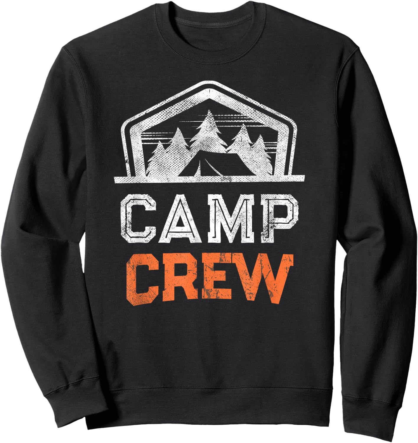 Campground Staff CAMP CREW Summer Cousins Camping Counselor Women Girls Kids Sweatshirt - Sweatshirt | Black