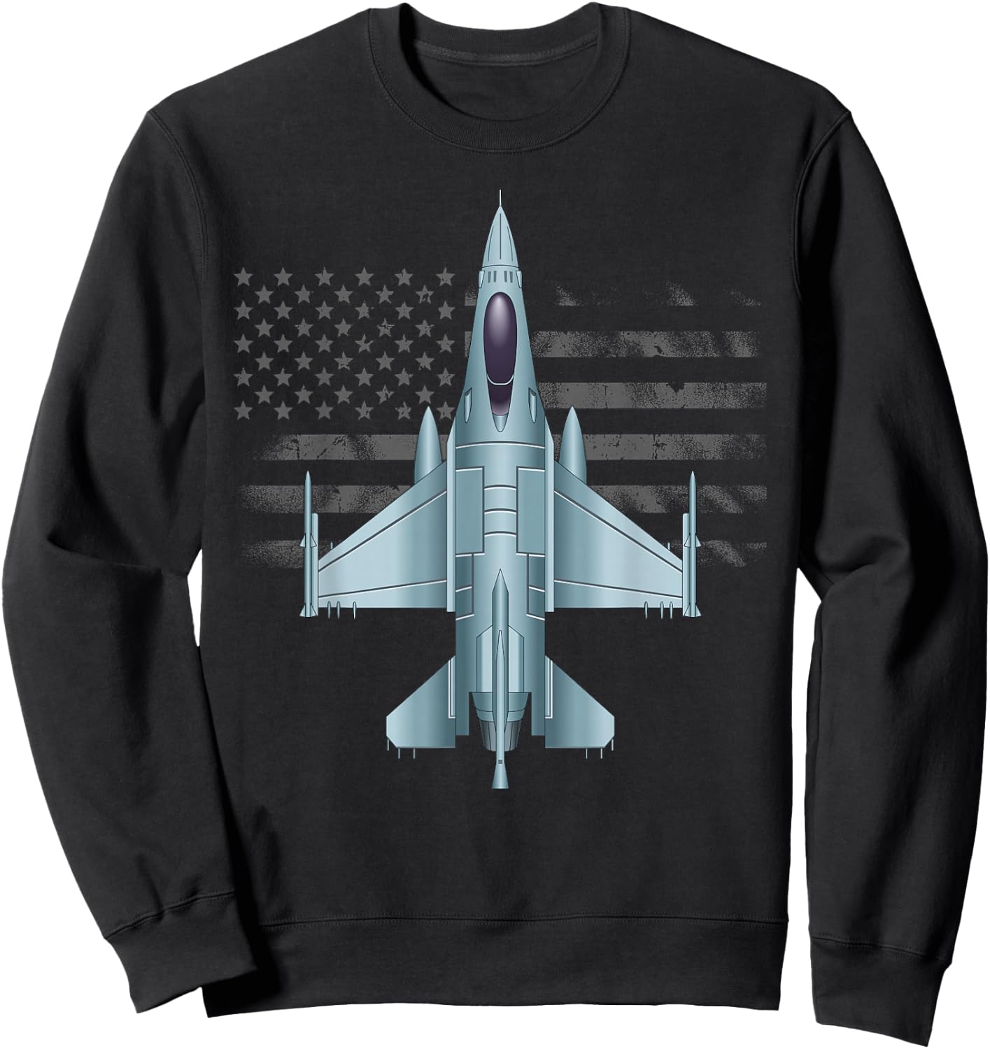 US Jet Fighter Jet Plane Pilot Gift Sweatshirt - Sweatshirt | Black