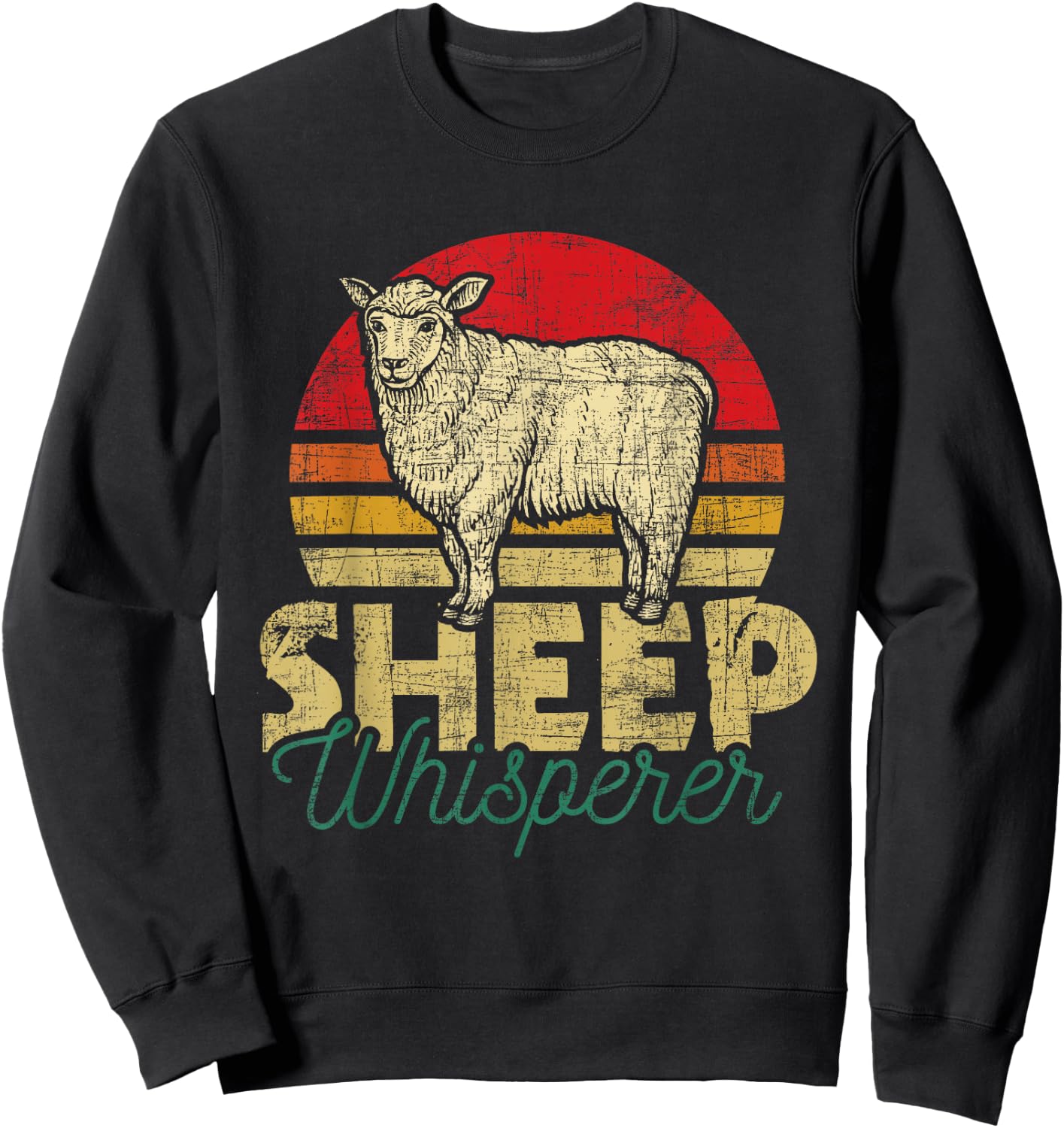 Sheep Whisperer - Flock Herd Farmer Homestead Sweatshirt - Sweatshirt | Black