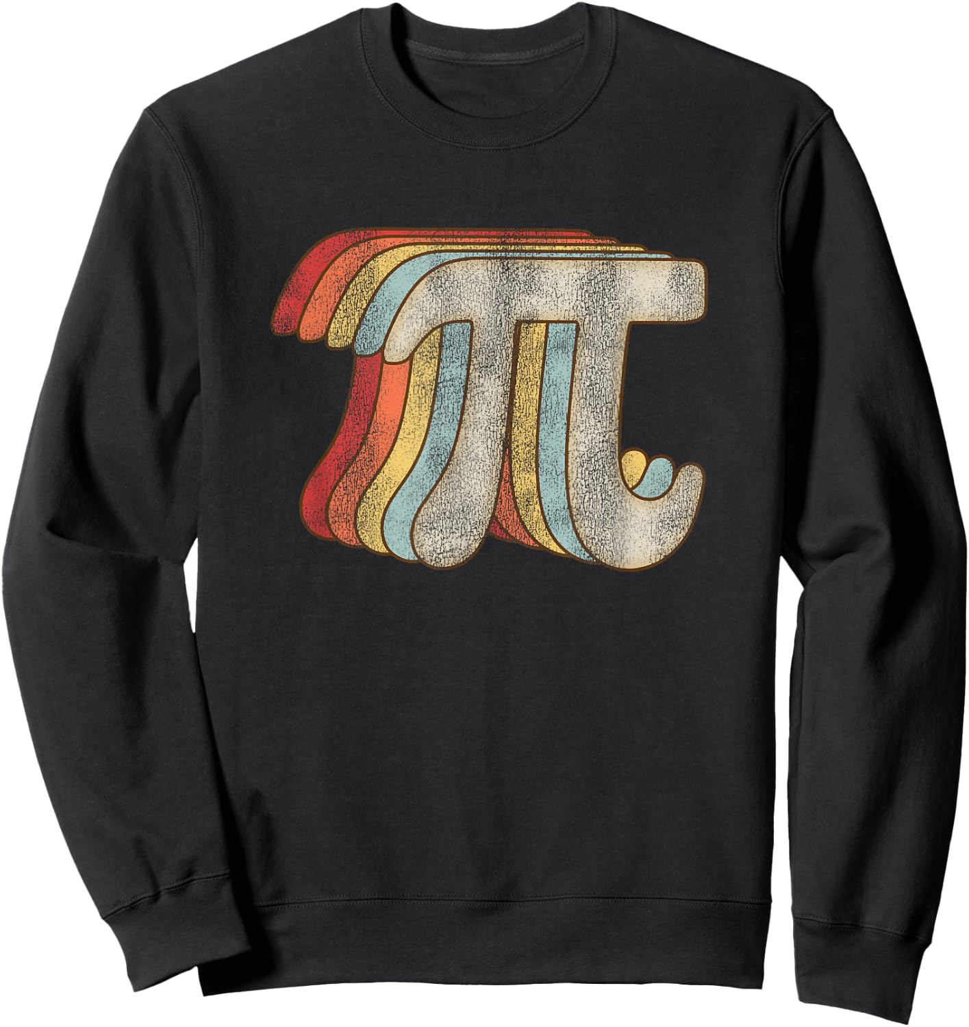 Vintage Pi Math Geek Retro Design for Pi Day Sweatshirt - Sweatshirt | Black
