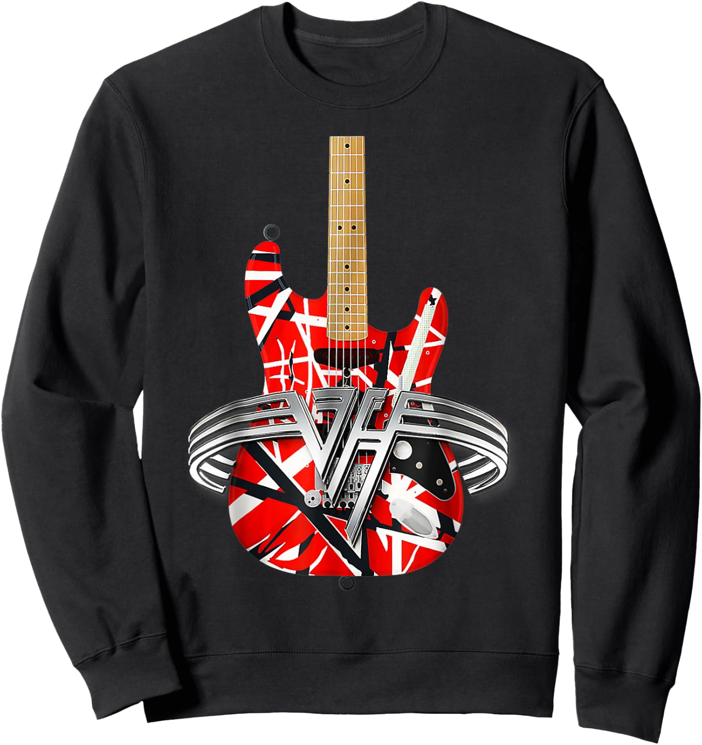 Vintage Classic Rock Red Guitar Lovers Gifts Women Sweatshirt - Sweatshirt | Black