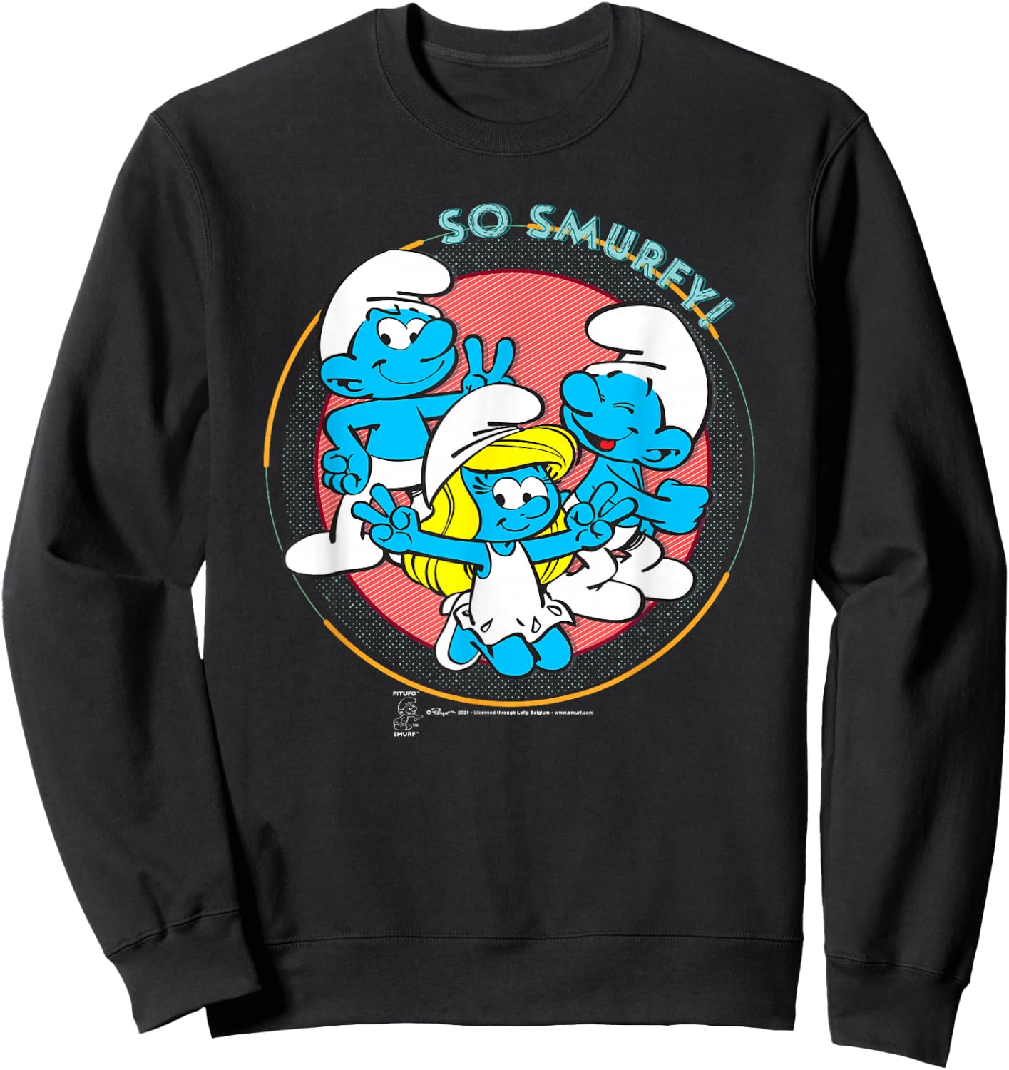 Smurfs The Smurfs Smurfette Jokey So Smurfey! Sweatshirt - Sweatshirt | Black