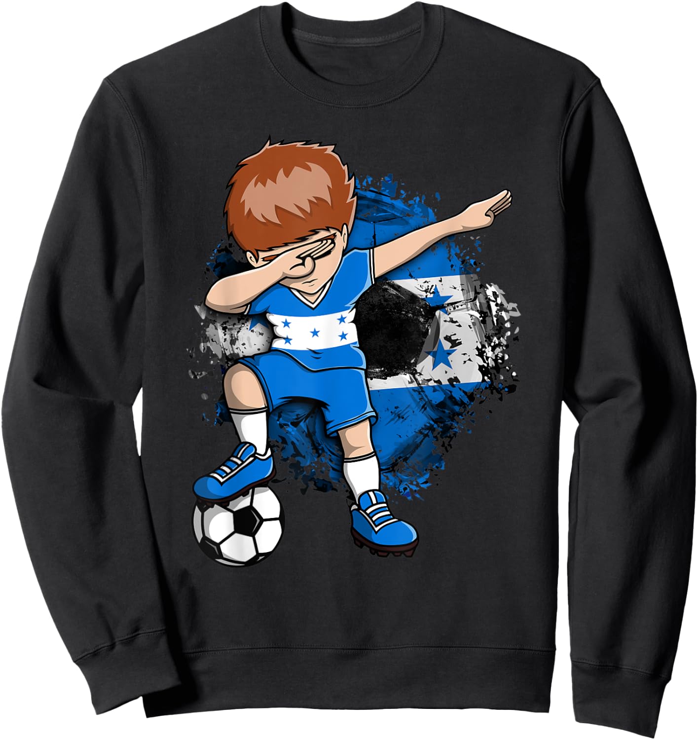 Dabbing Soccer Boy - Honduras Jersey Honduran Football Fans Sweatshirt - Sweatshirt | Black