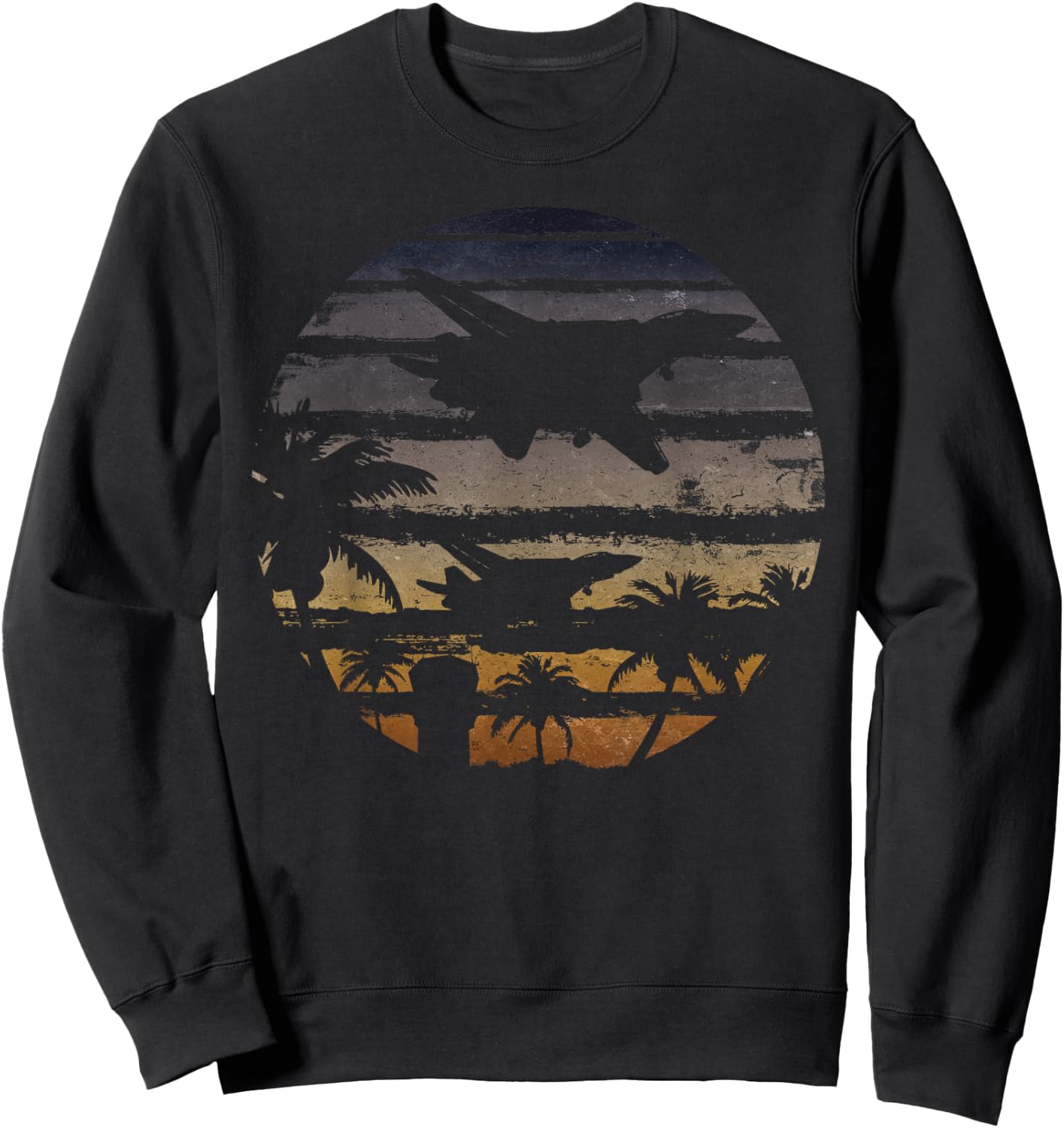 Morning Sortie | F-14 Tomcat Jet Fighter Airplane Sweatshirt - Sweatshirt | Black