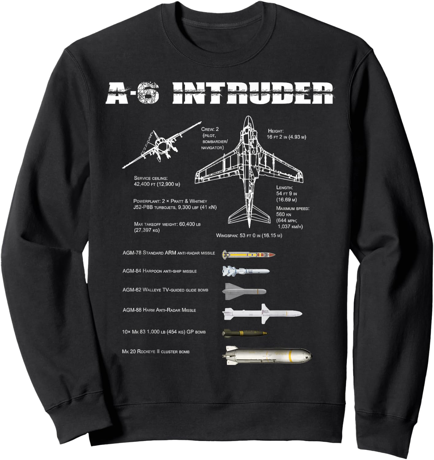 A-6 Intruder Sweatshirt - Sweatshirt | Black