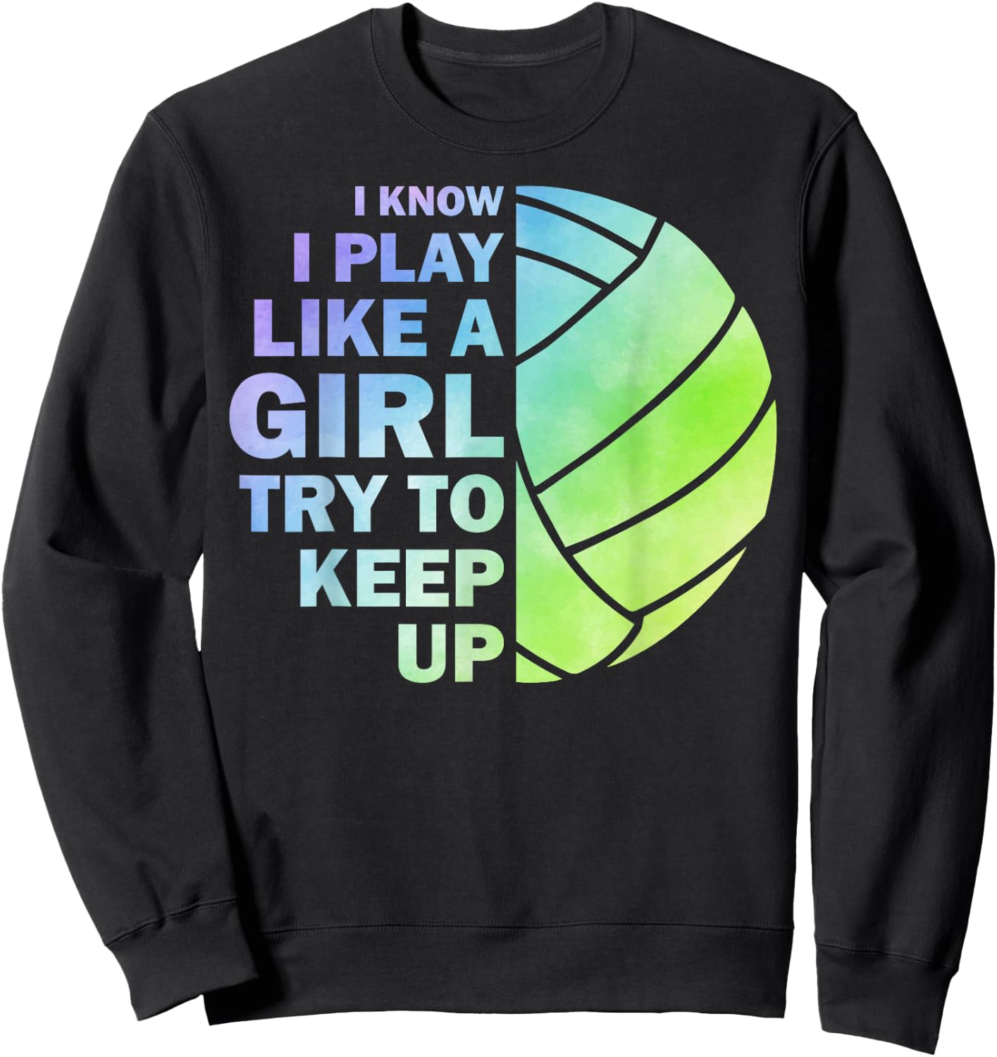 Cool Volleyball Girls Youth Volleyball Team Sports Sweatshirt - Sweatshirt | Black