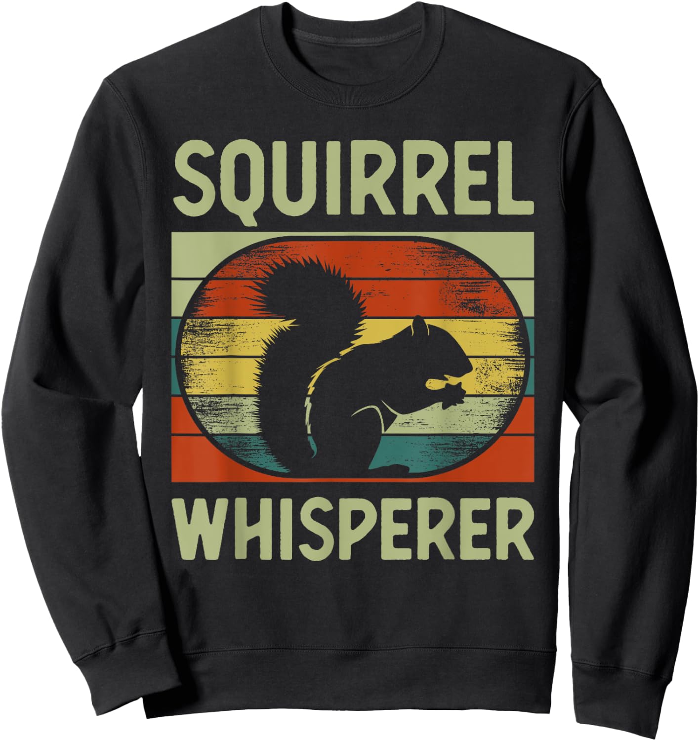 Cute Squirrel Art Women Kids Rodent Squirrel Lovers Sweatshirt - Sweatshirt | Black