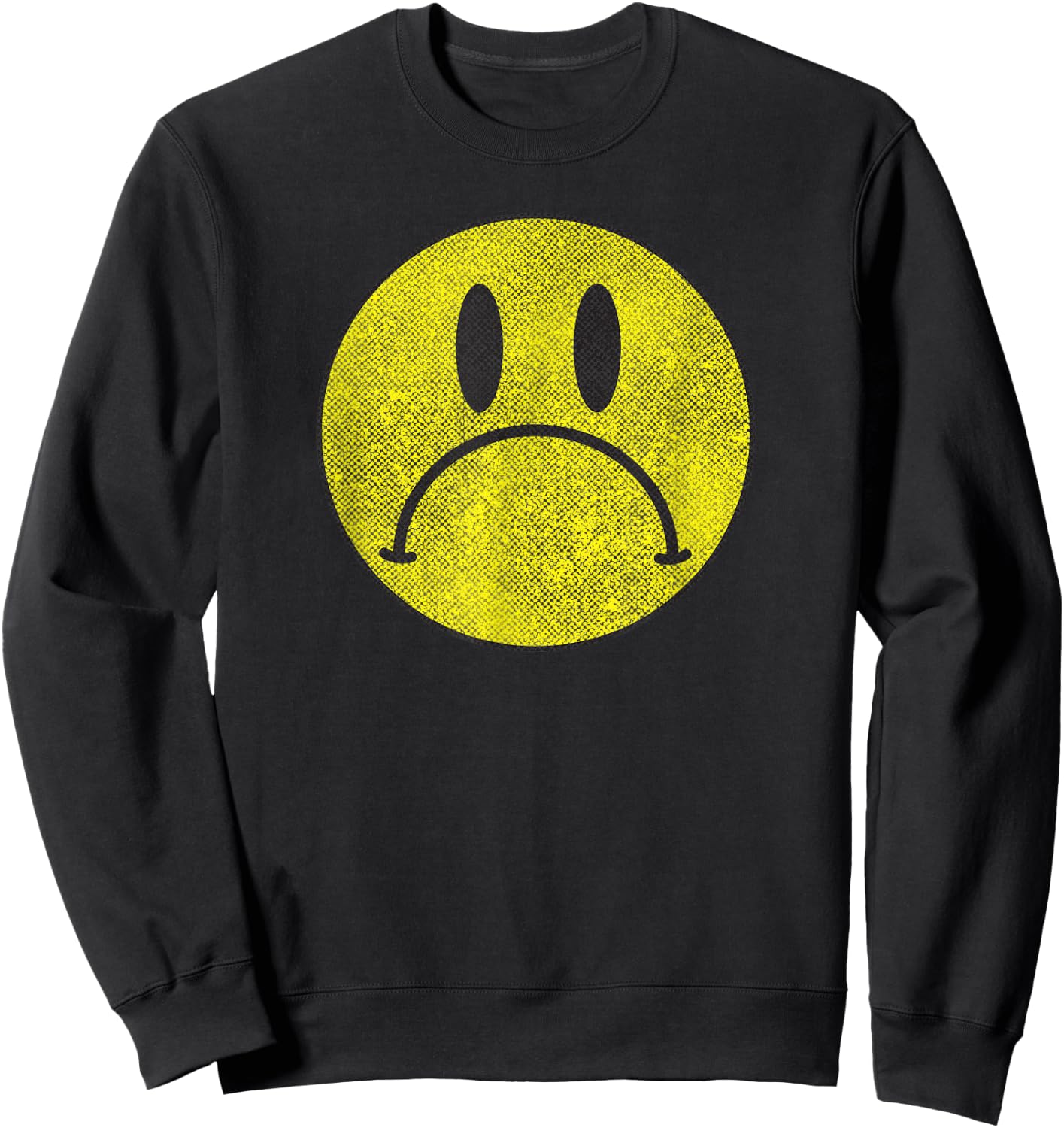 Frowny shape, grumpy, sad face Sweatshirt - Sweatshirt | Black