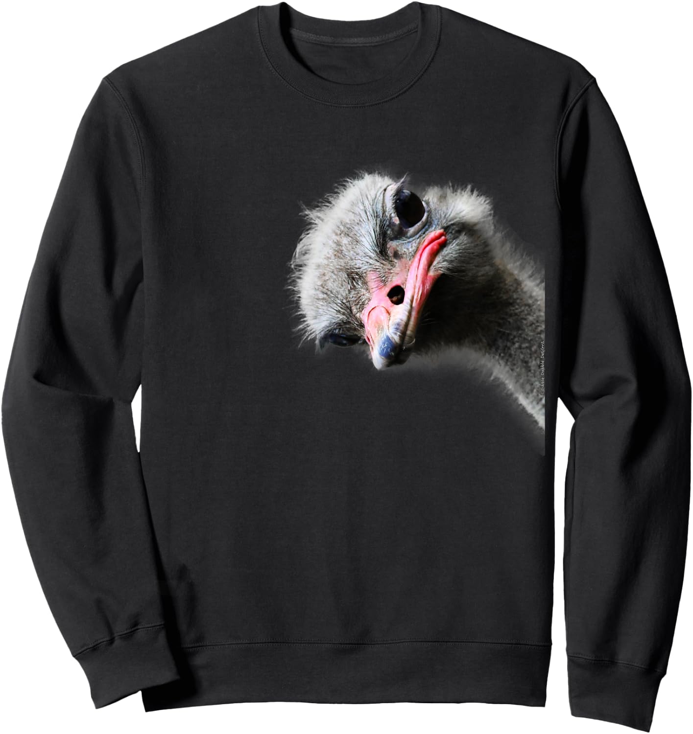 Dibble Dabble Designs Funny Ostrich Lovers and Emu Lovers , Black Sweatshirt - Sweatshirt | Black