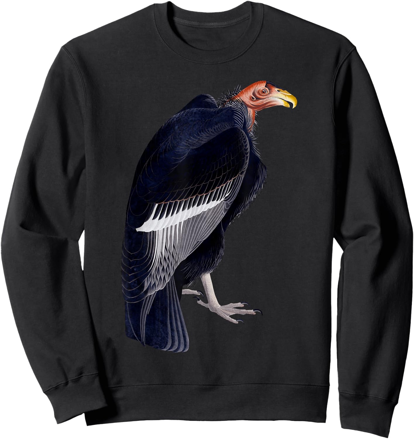 Turkey Vulture Vintage Illustration Sweatshirt - Sweatshirt | Black