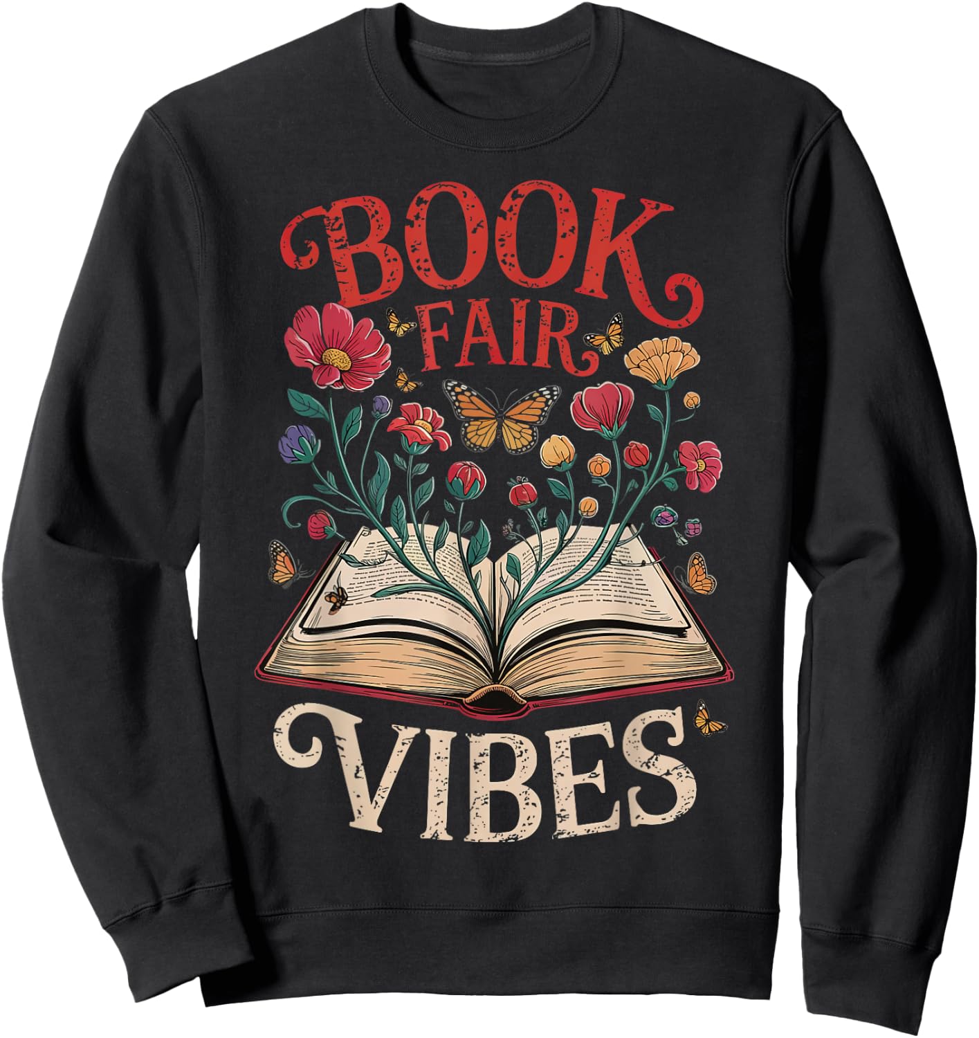 Book Fair Vibes Sweatshirt - Sweatshirt | Black