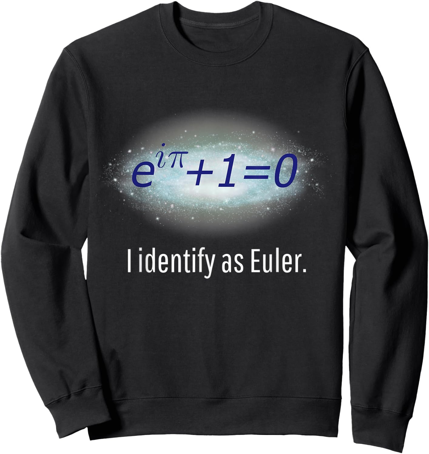 Funny I Identify as Euler Math Equation Euler's Identity Sweatshirt - Sweatshirt | Black
