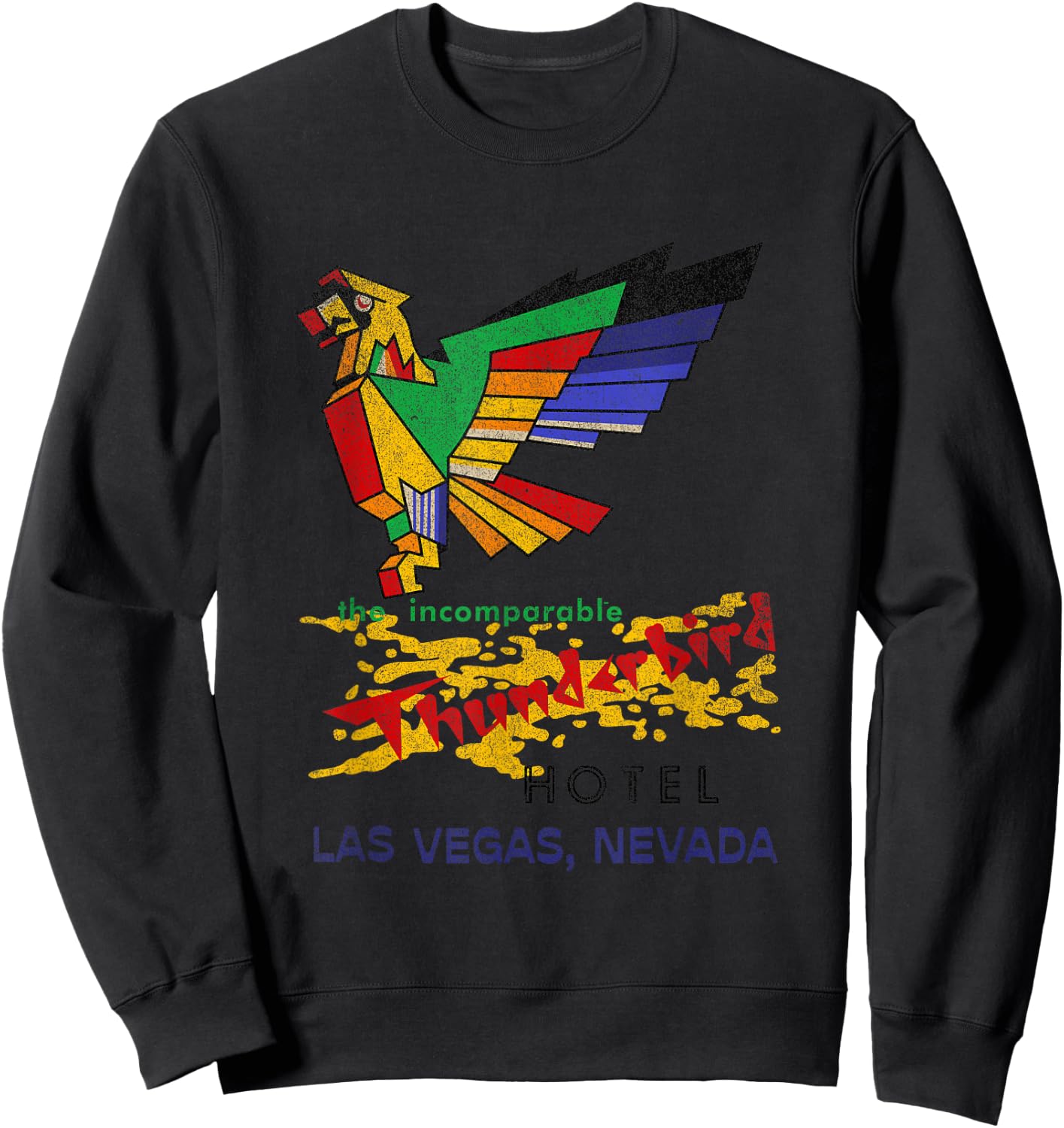 Vintage Thunderbird Hotel and Casino Las Vegas Sweatshirt - Sweatshirt | Black