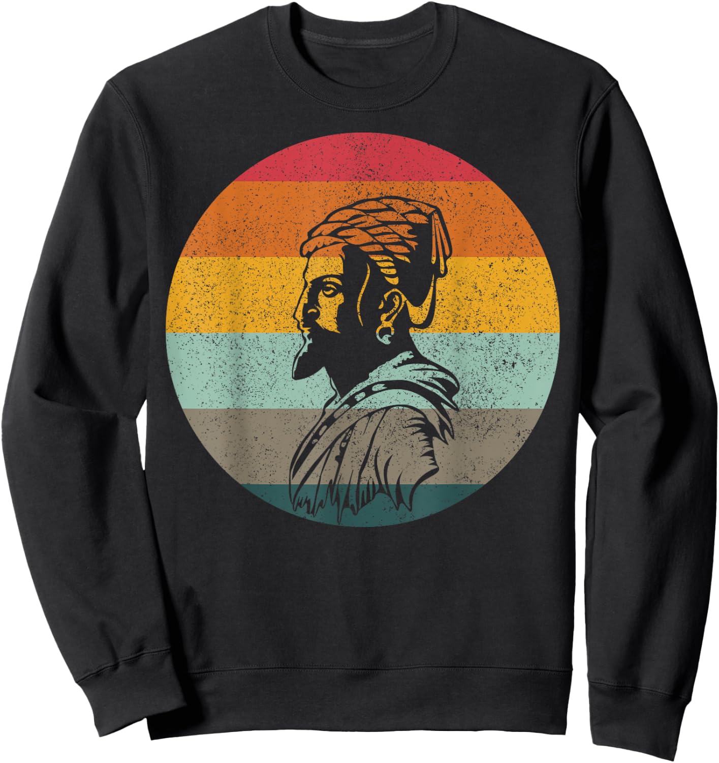 Swag Swami Chatrapati Shivaji Maharaj Vintage Style Sweatshirt - Sweatshirt | Black