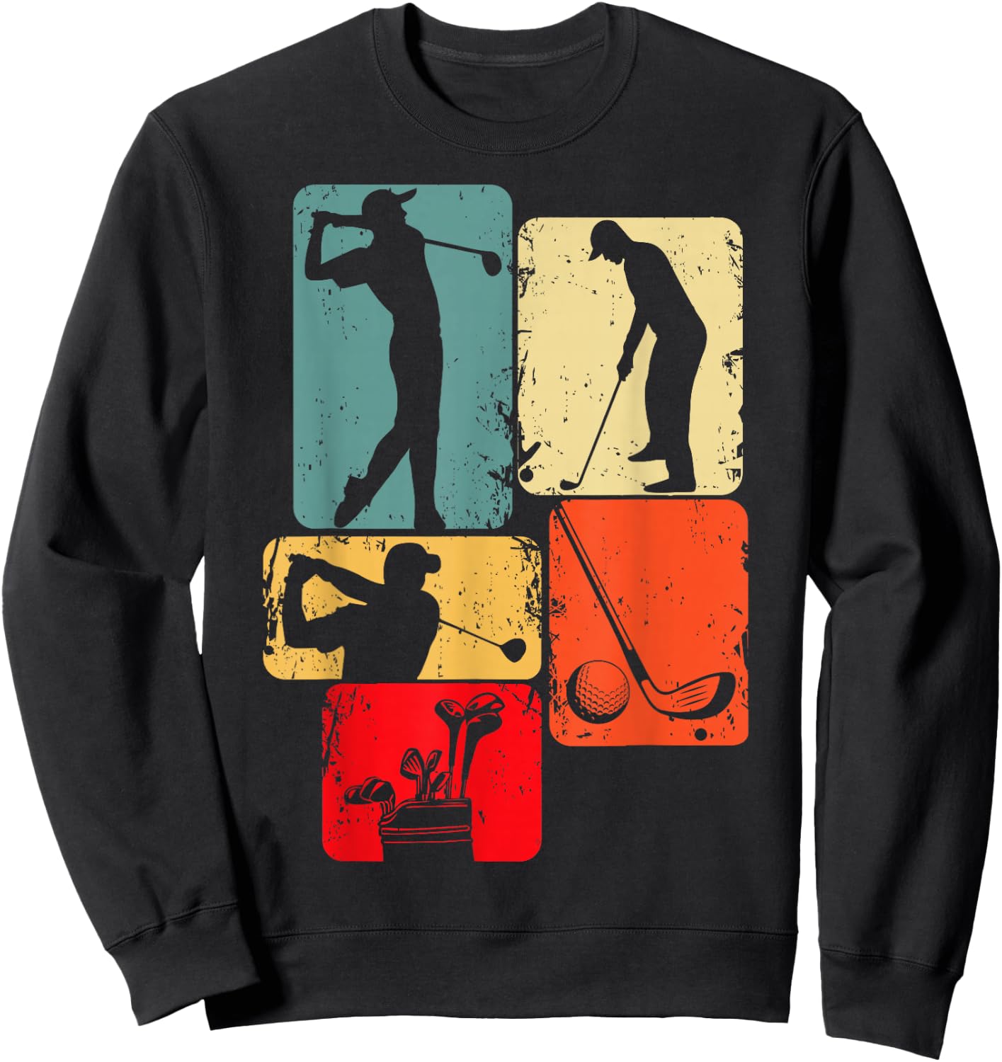 Golf Club Golfer Golfing Boys Kids Sweatshirt - Sweatshirt | Black