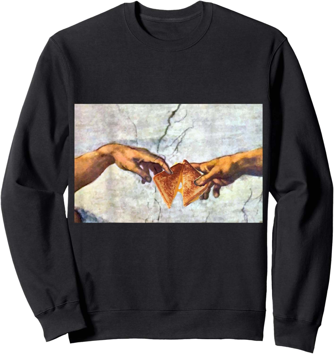 The creation of Adam grilled cheese Sweatshirt - Sweatshirt | Black