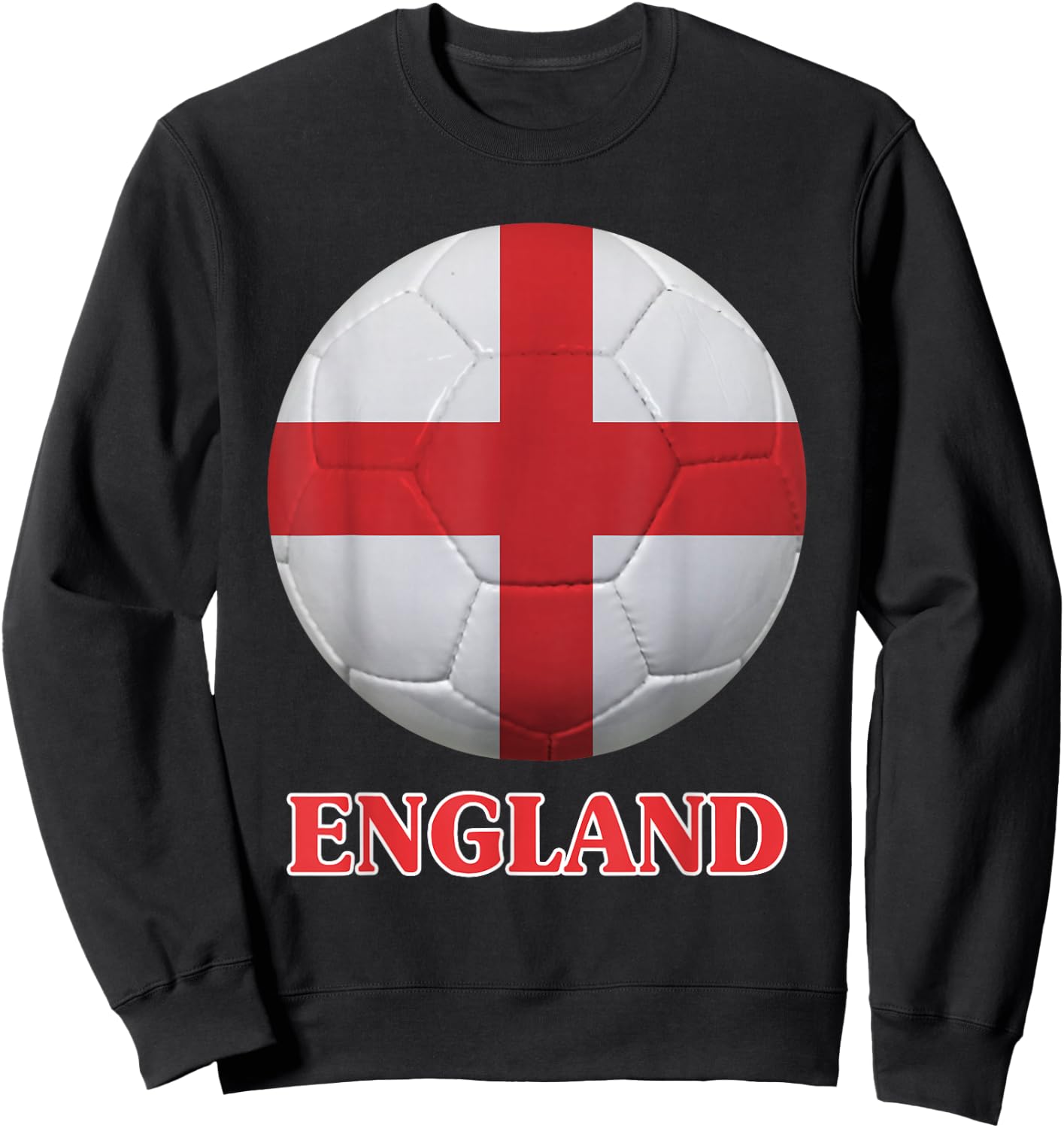 England Flag UK Soccer British Football Patriotic Sweatshirt - Sweatshirt | Black