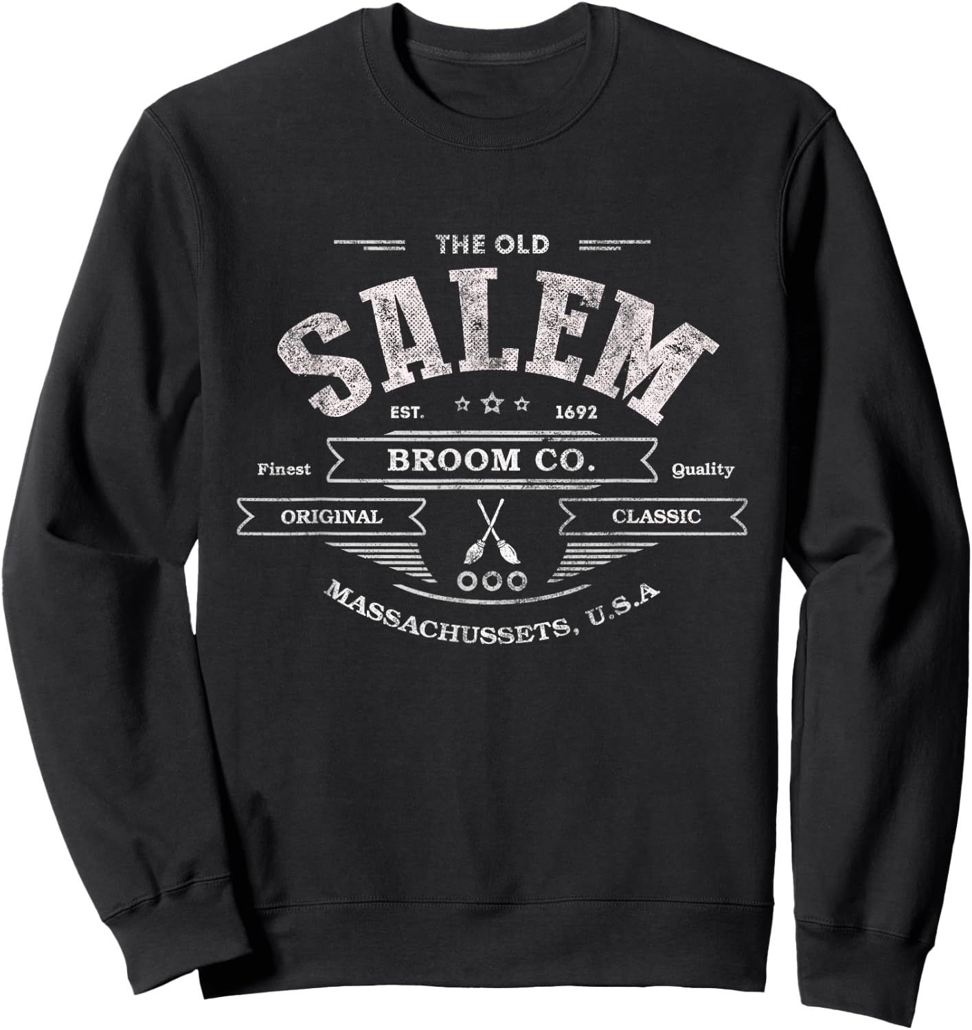 I'm With Witch BROOM CO Witches Company SALEM Brew Factory Sweatshirt - Sweatshirt | Black