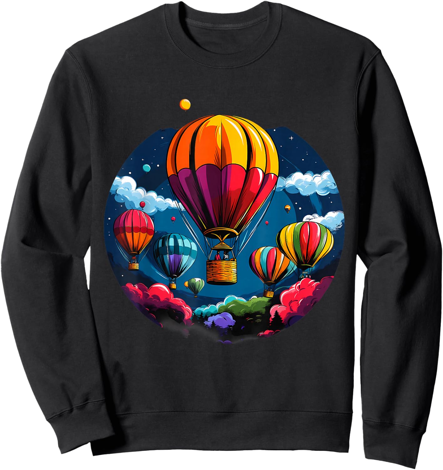 Hot Air Balloon Ride Festival Hot Air Ballooning Sweatshirt - Sweatshirt | Black