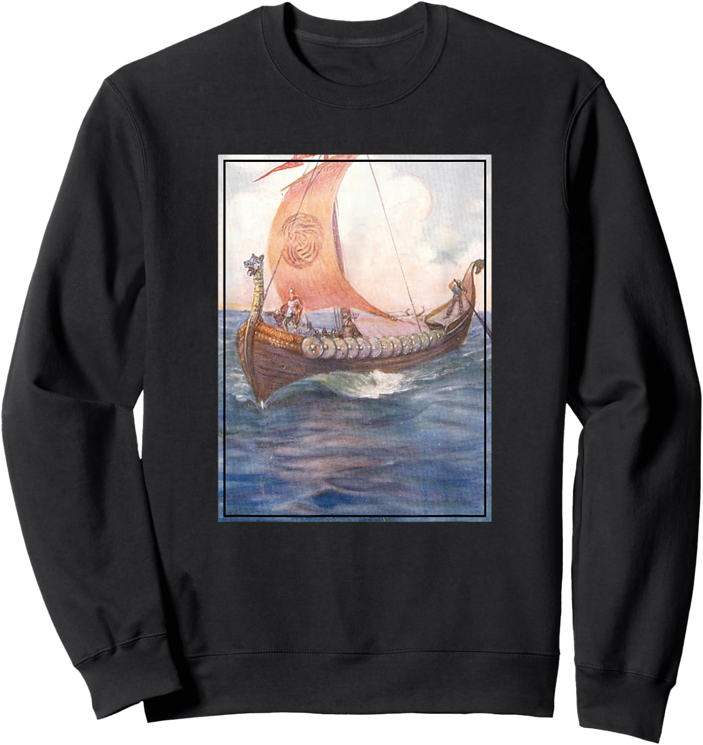 Beowulf Arriving On a Longship (1910) Sweatshirt - Sweatshirt | Black