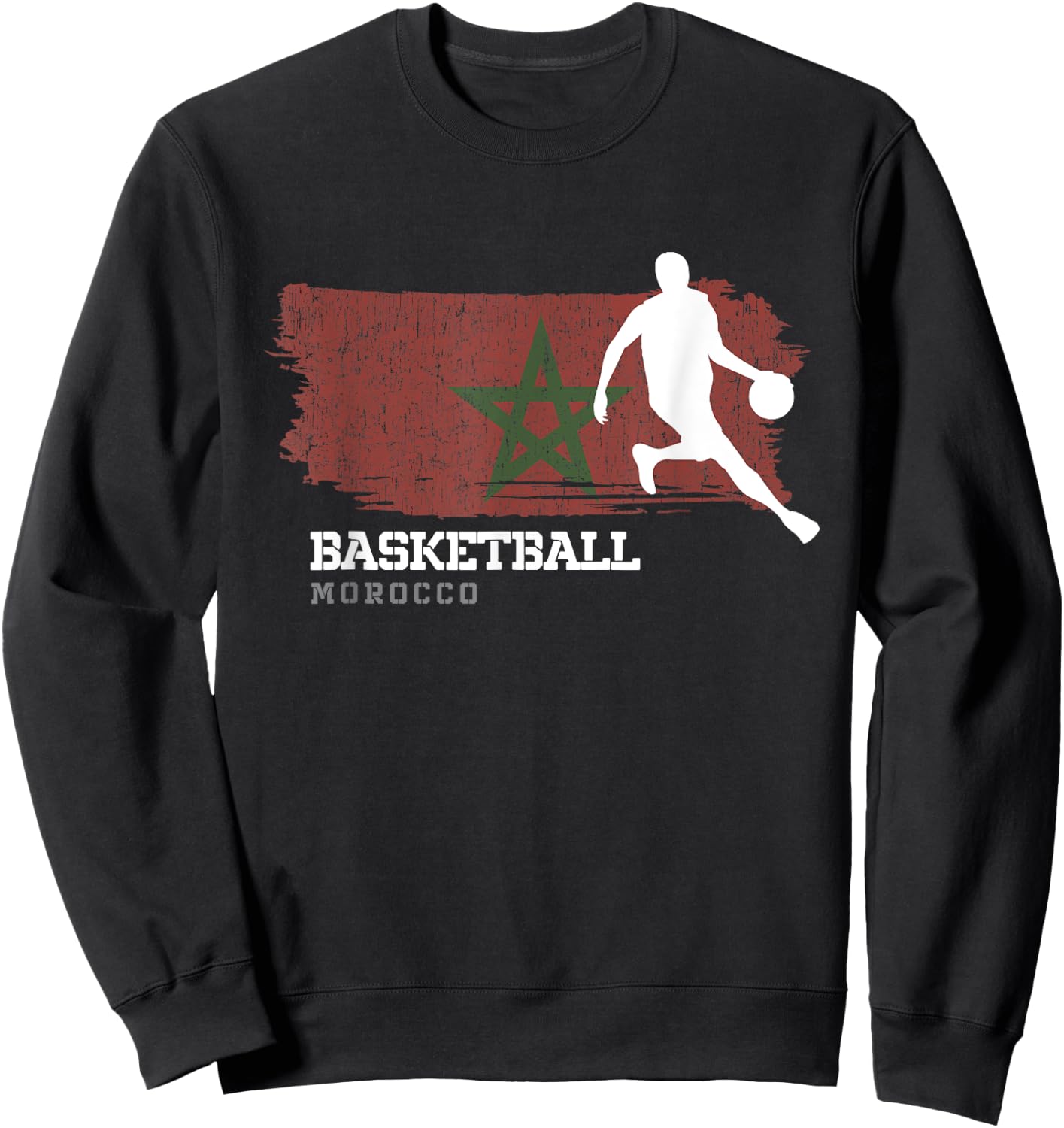 Morocco Basketball Team B-Ball Basketball Sweatshirt - Sweatshirt | Black