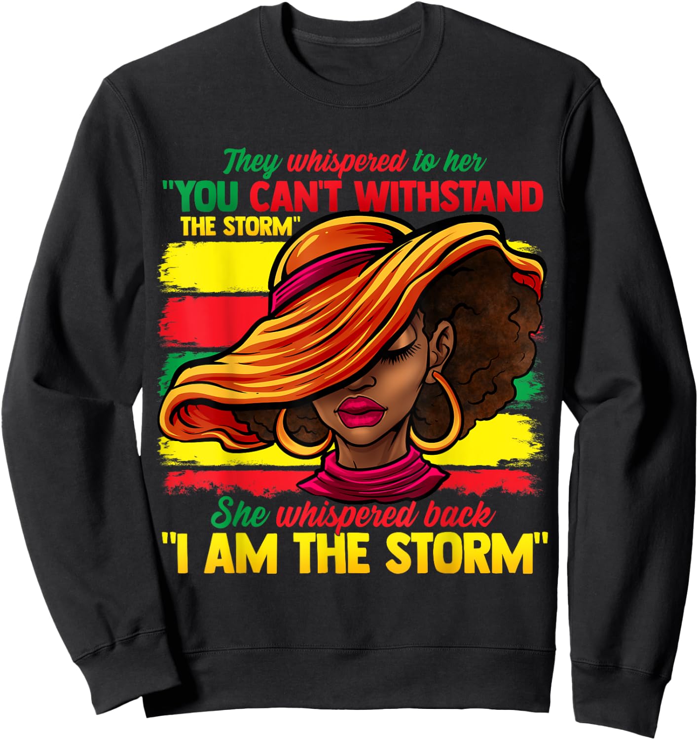 Proud Black African American Ladies Black History Month Sweatshirt - Sweatshirt | Black