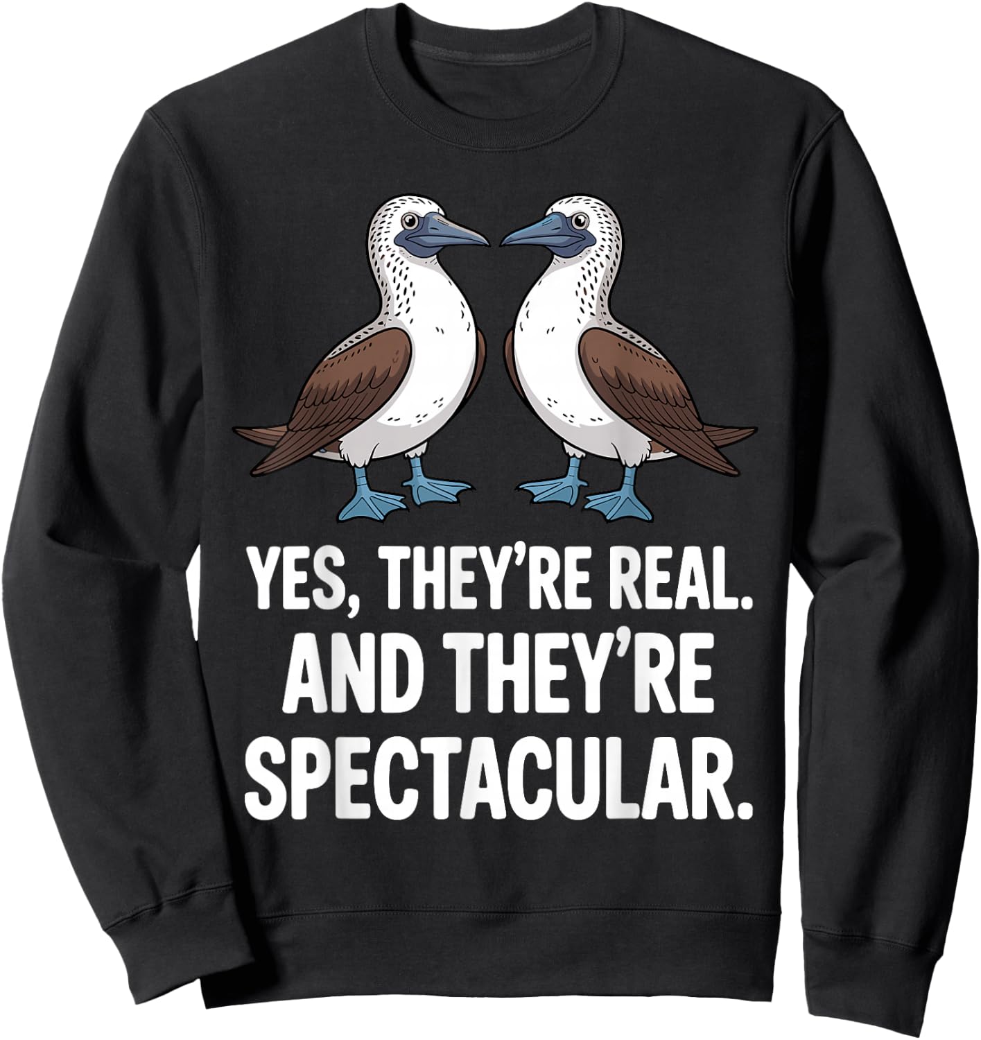 Blue Footed Booby Art Women Bird Blue Footed Booby Sweatshirt - Sweatshirt | Black